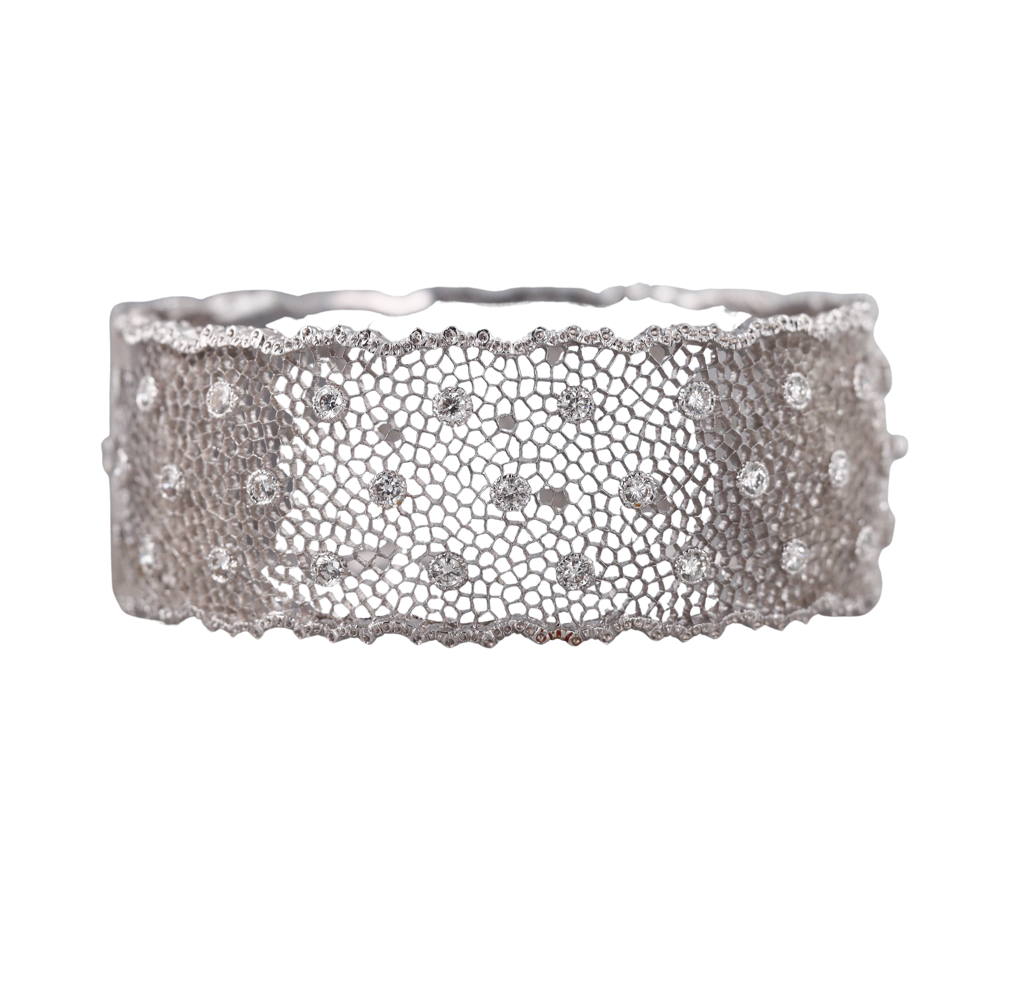 Buccellati Honeycomb Gold Diamond Bracelet