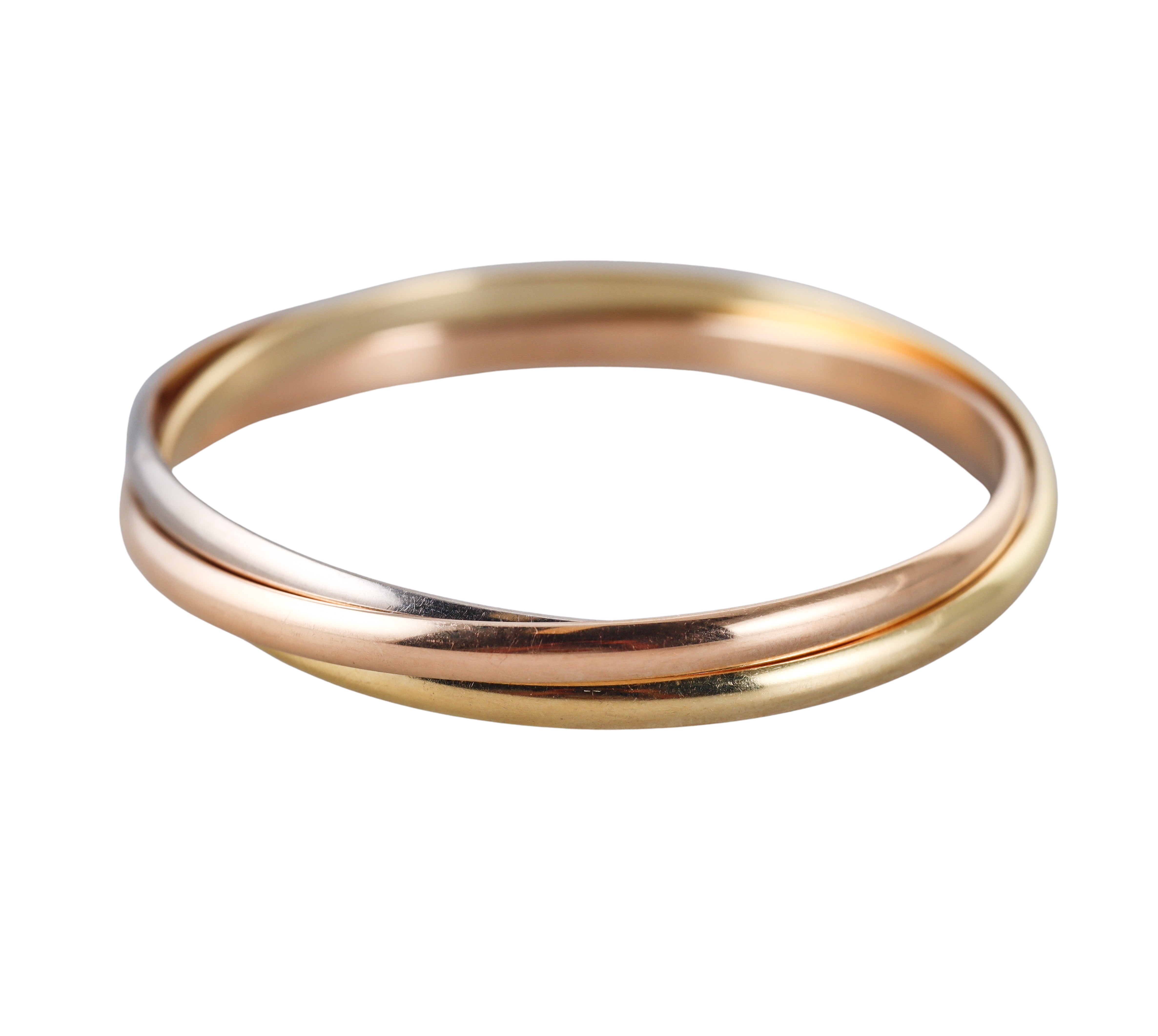 Cartier Trinity Tri Color Bangle Bracelet