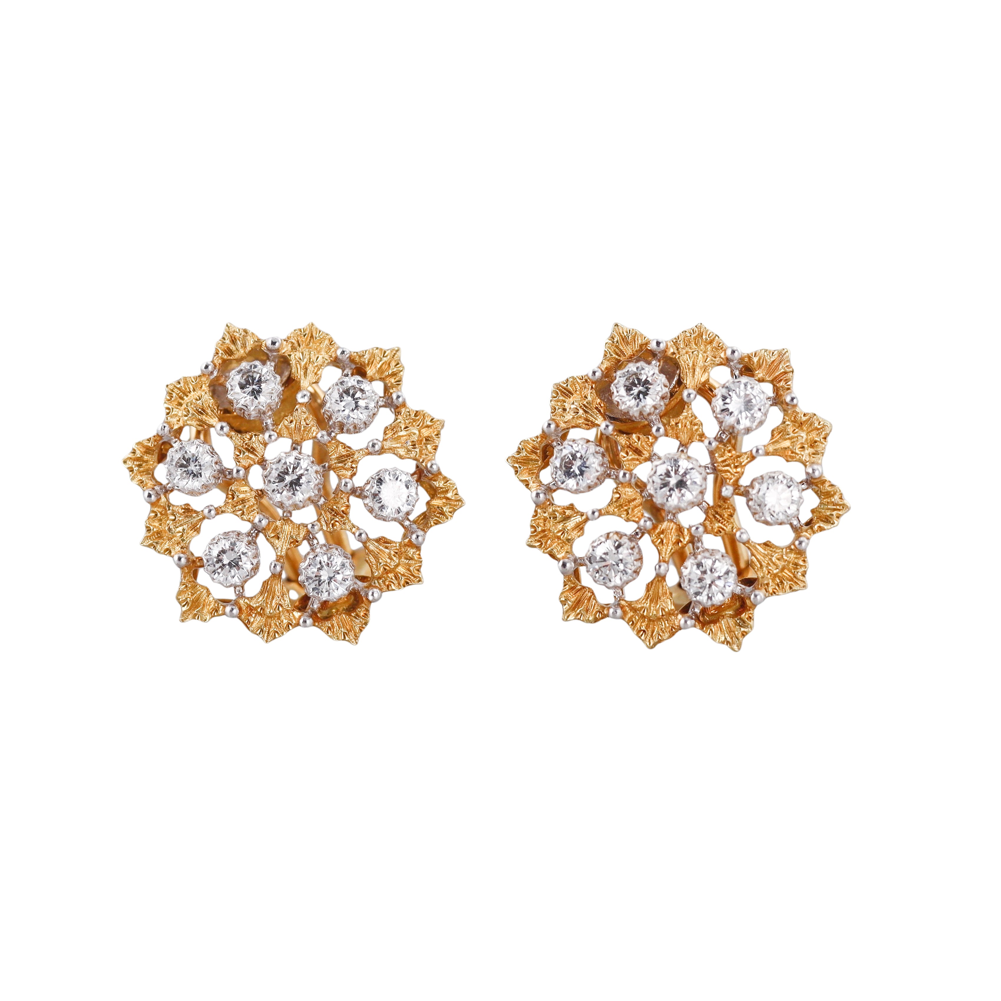 Buccellati Gold Diamond Earrings