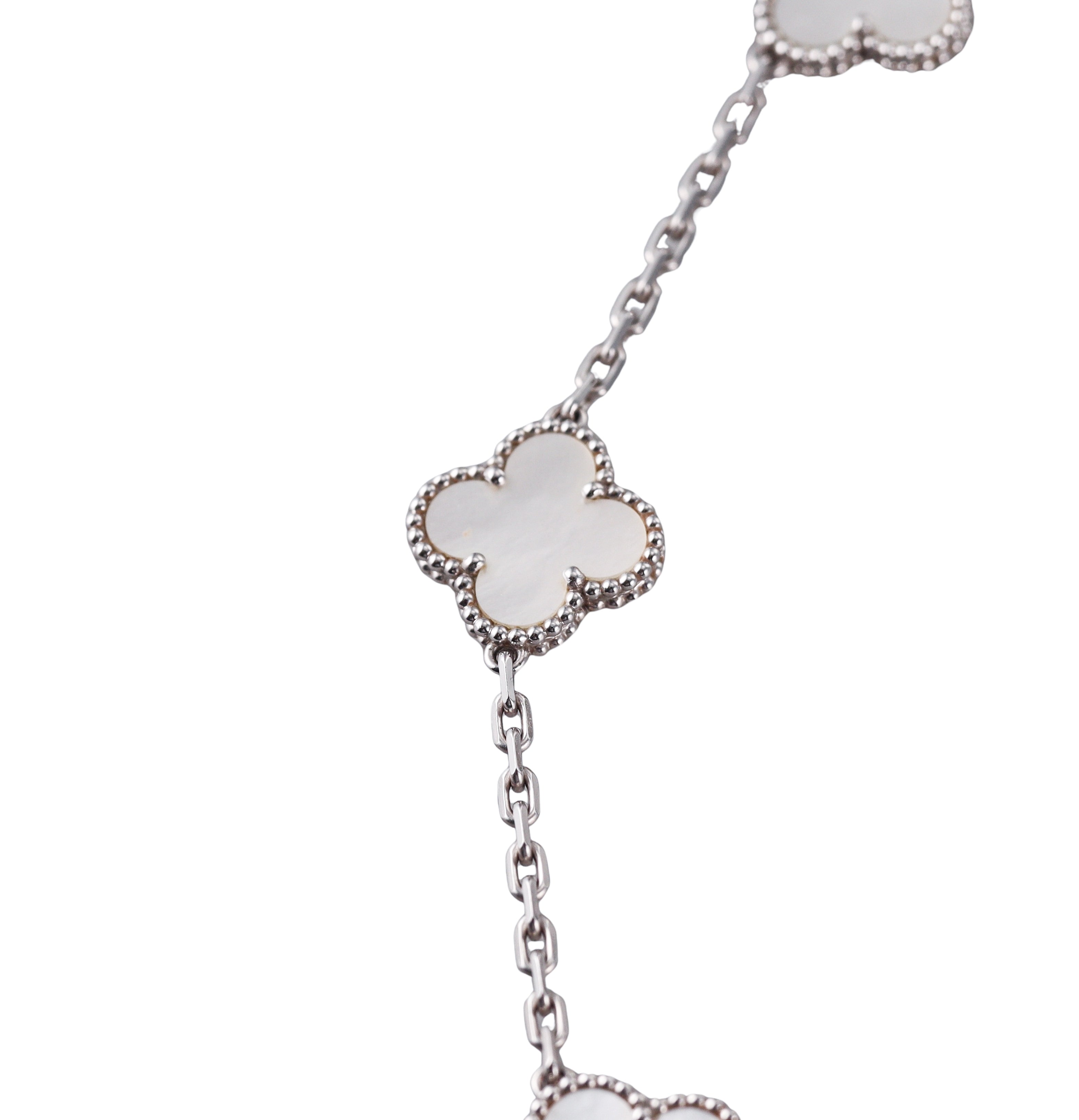 Van Cleef & Arpels Vintage Alhambra 10 Motifs Mother of Pearl Necklace