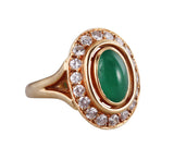 Cartier Paris Diamond Emerald Gold Ring