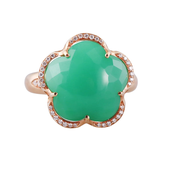 Pasquale Bruni Chrysoprase Diamond Rose Gold Ring