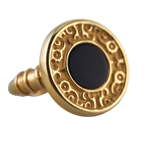 Carrera y Carrera Musica Black Onyx Gold Ring