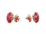 Pasquale Bruni Carnelian Rose Gold Flower Earrings