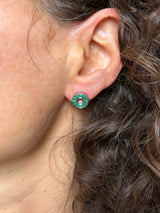 Chopard Happy Diamonds Emerald Gold Earrings