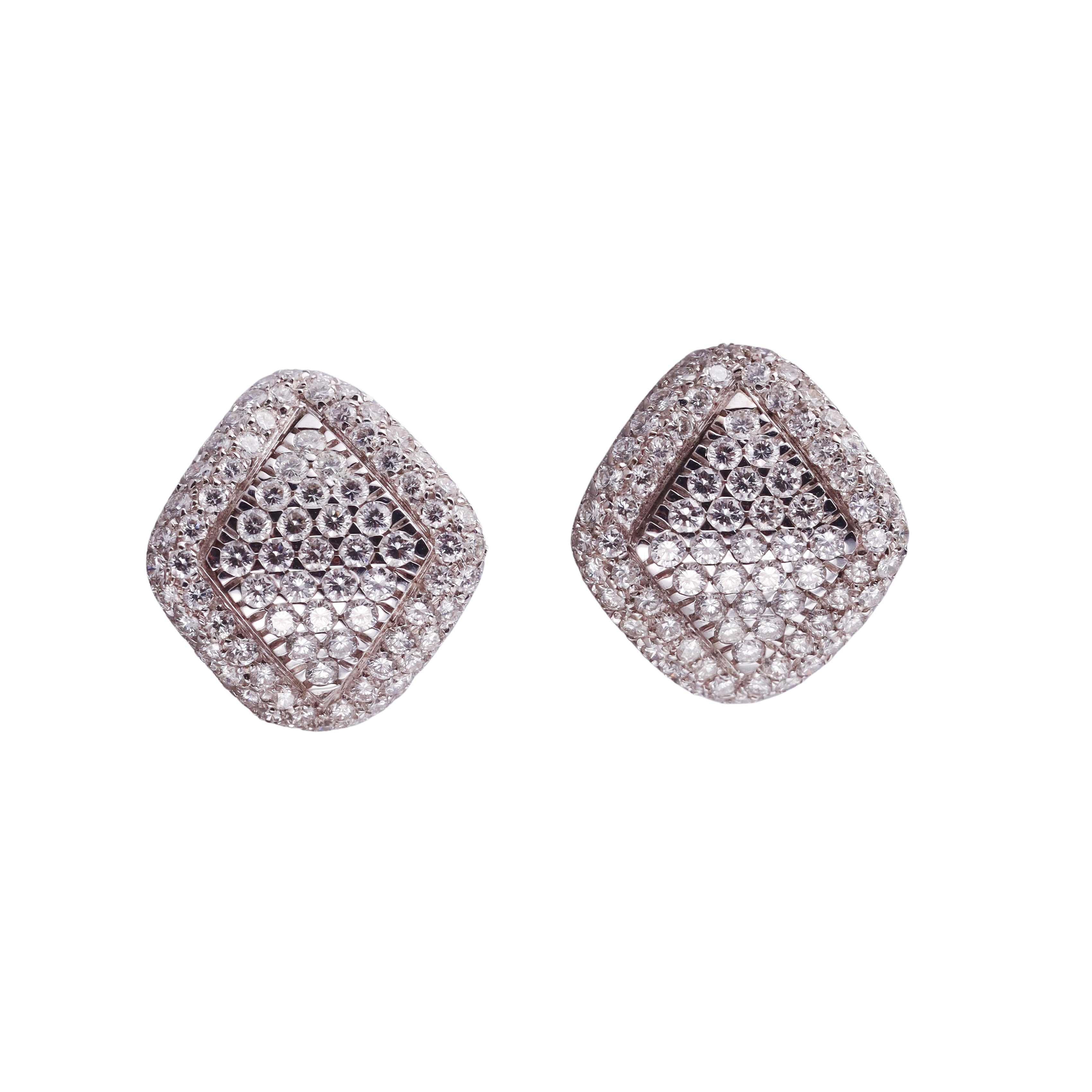 Damiani 4.69ctw Diamond White Gold Earrings