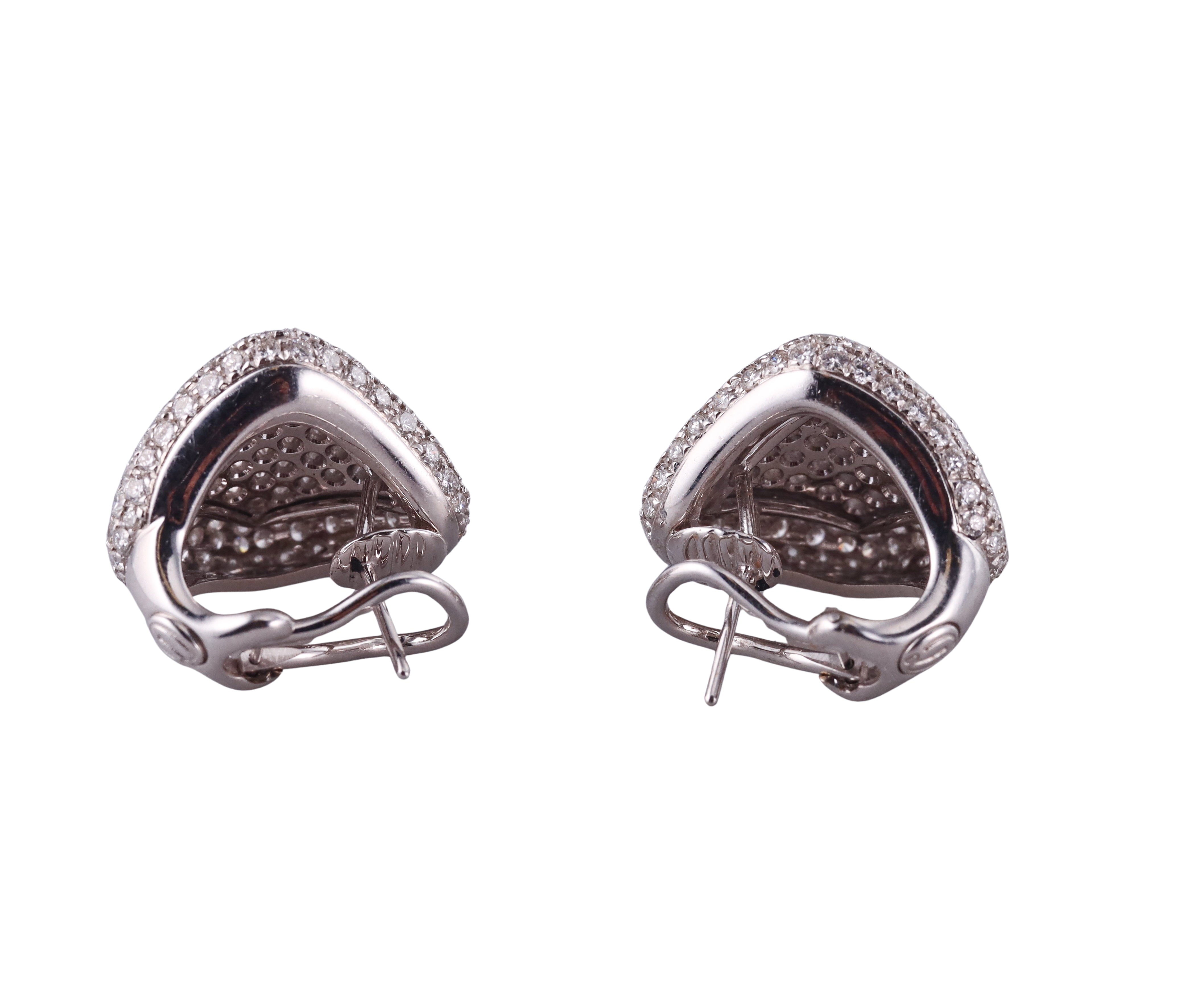Damiani 4.69ctw Diamond White Gold Earrings