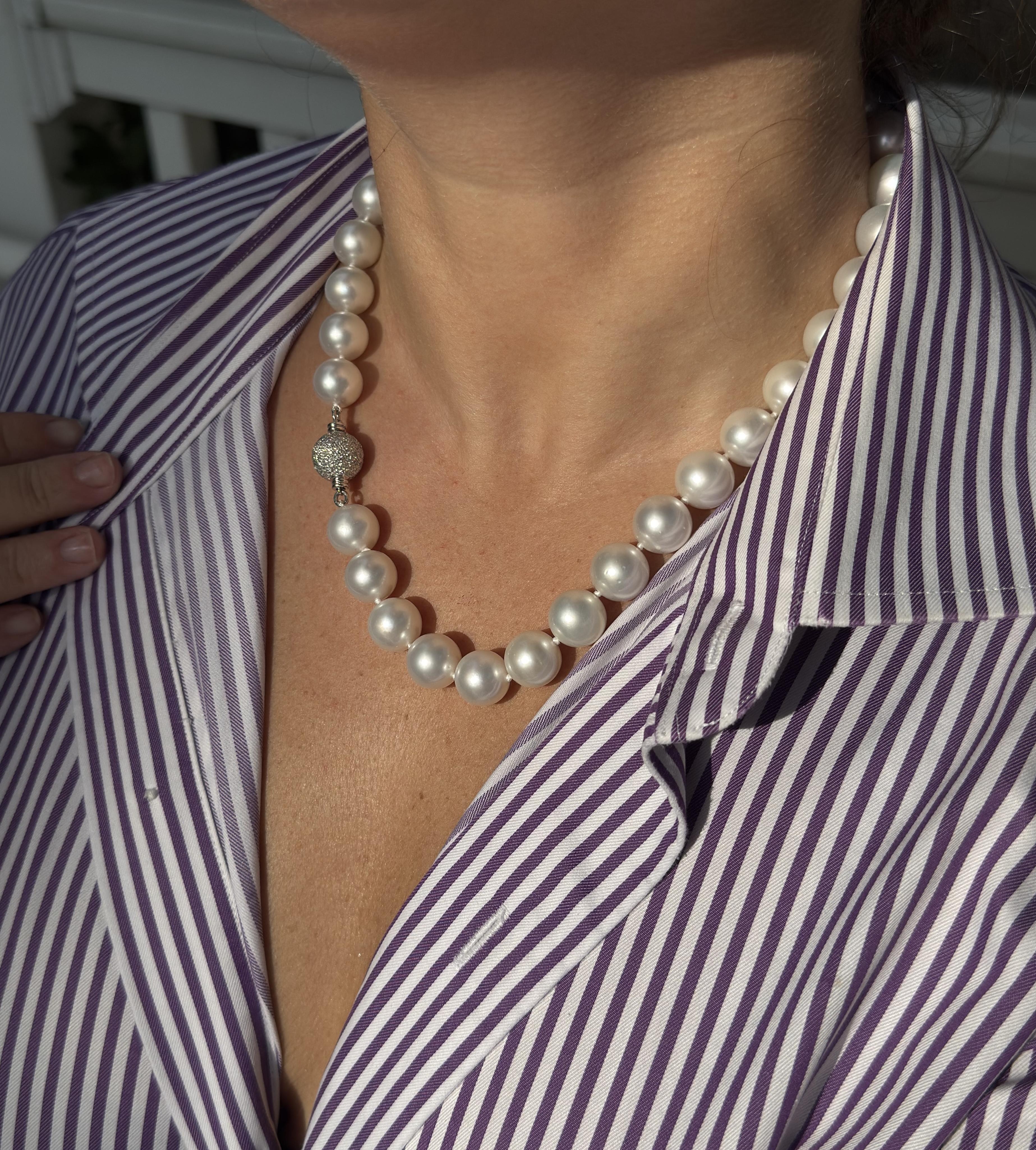 South Sea Pearl Diamond Gold Necklace