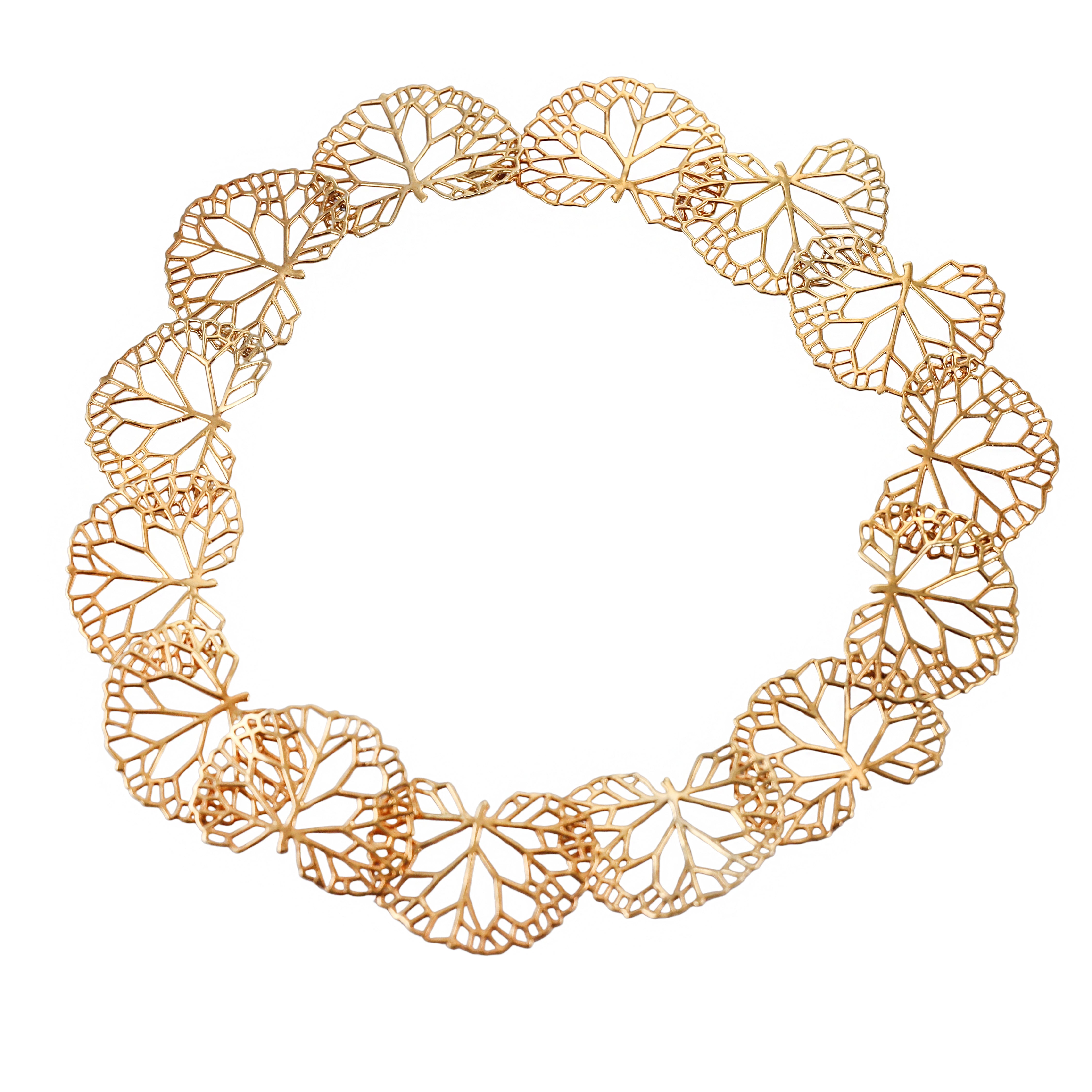 Angela Cummings Lily Pad Leaf Gold Necklace