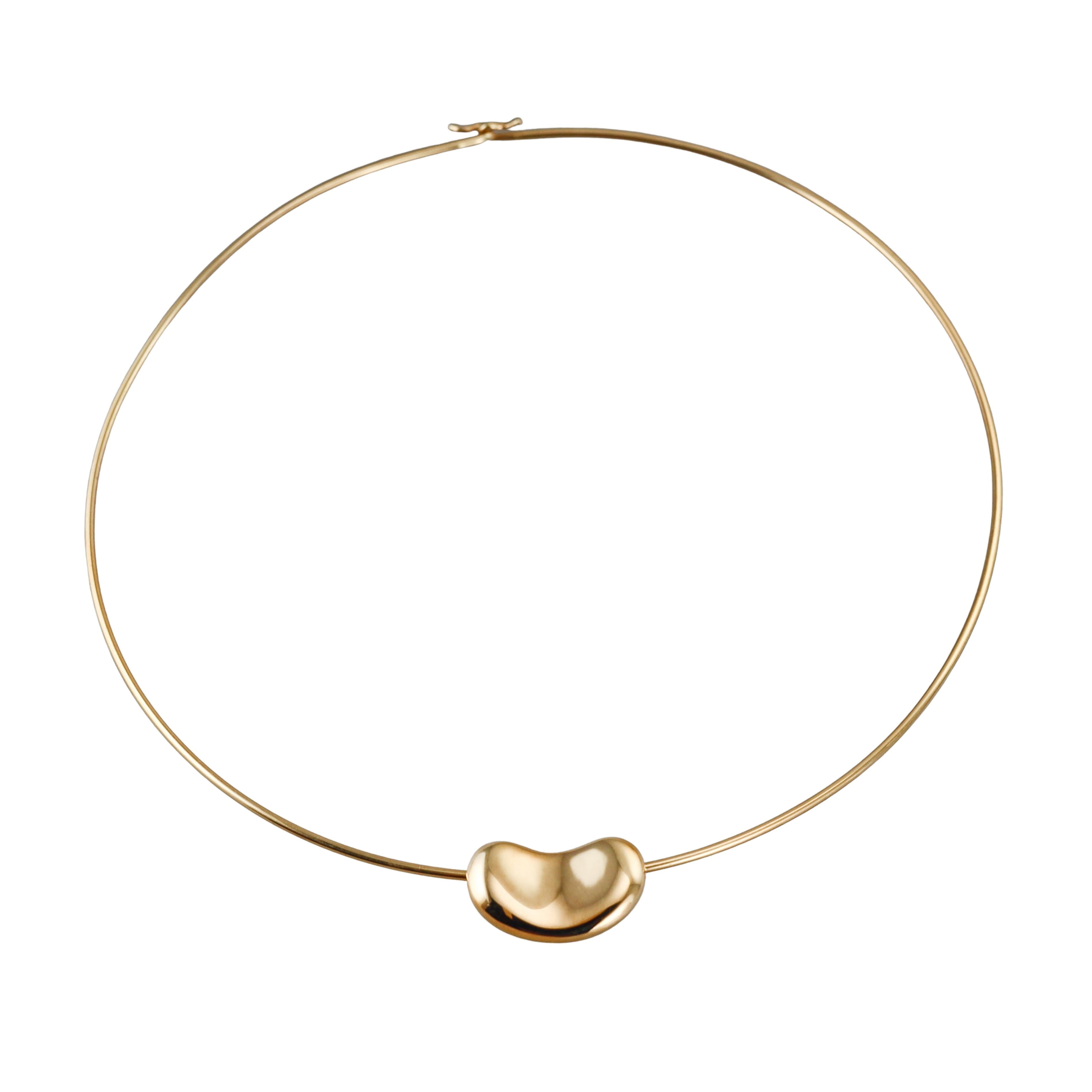 Tiffany & Co Elsa Peretti Gold Bean Necklace