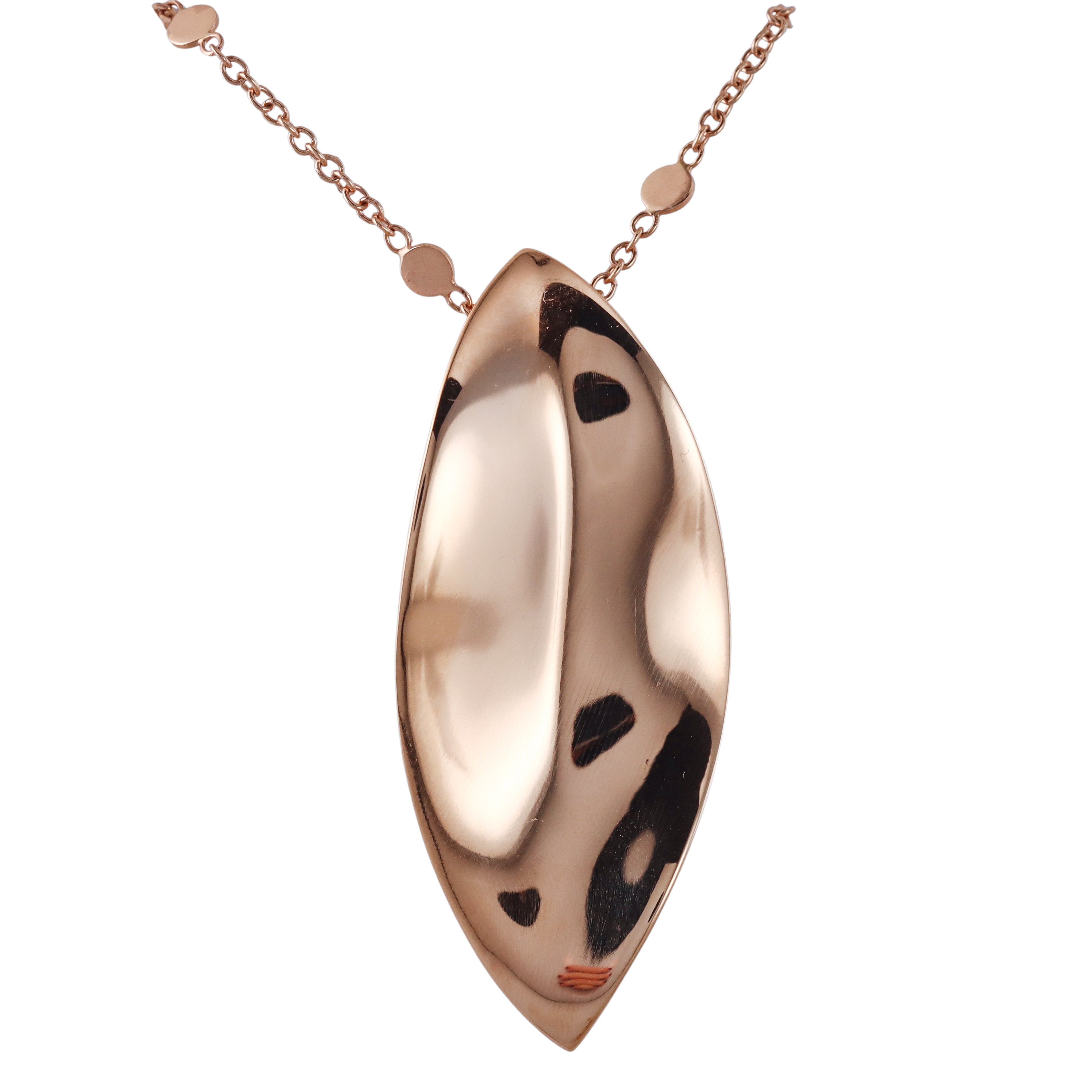 Pasquale Bruni Rose Gold Leaf Pendant Necklace