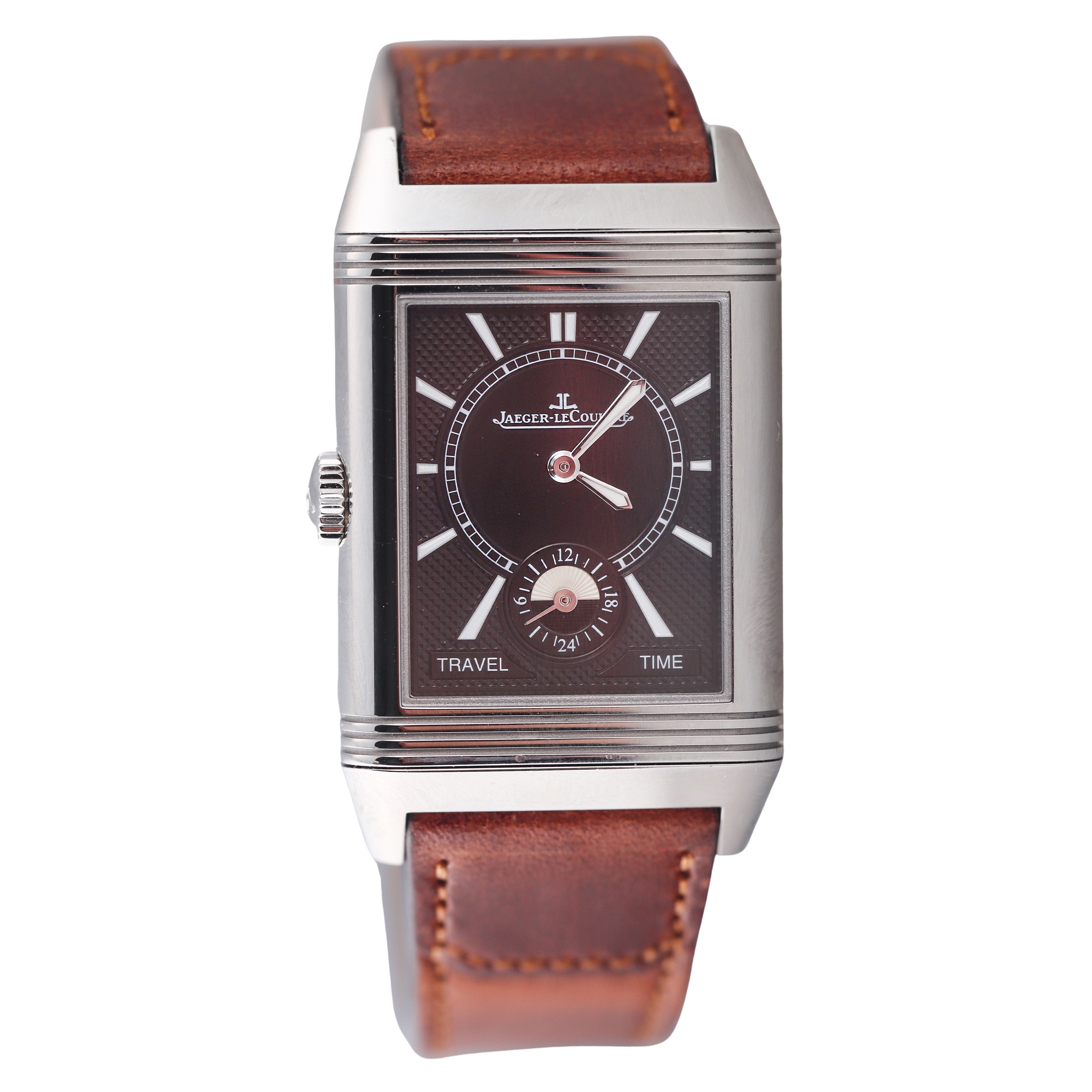 Jaeger LeCoultre Reverso Classic Duoface Large Model Steel Men's Watch Q3848422