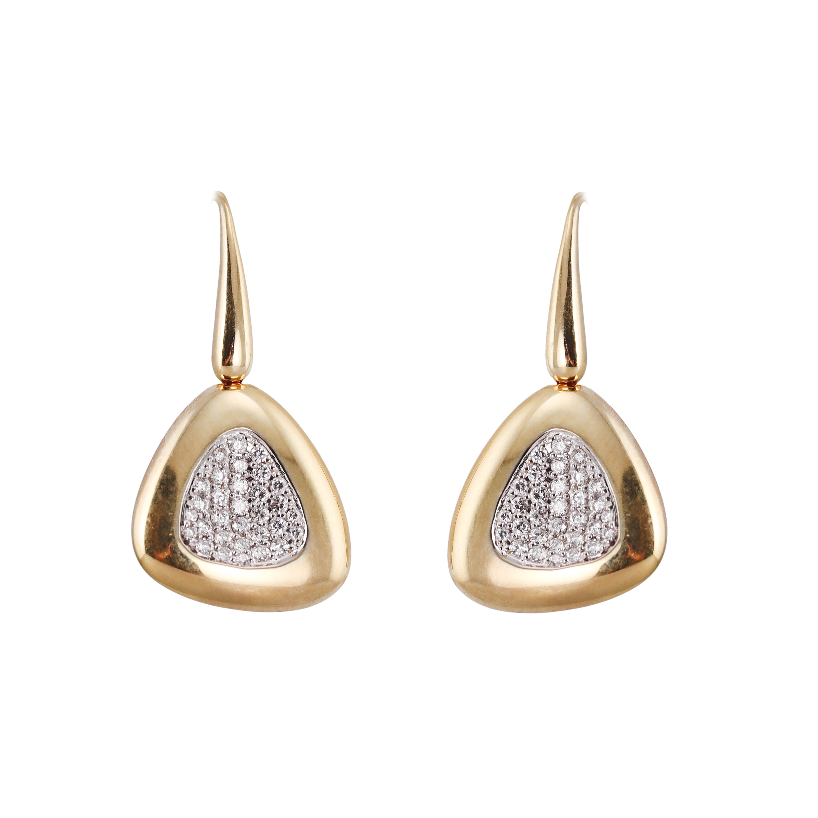 Roberto Coin Capri Plus Diamond Gold Earrings