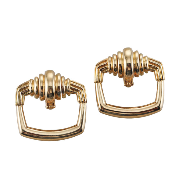 Cartier Aldo Cipullo 1970s Gold Doorknocker Earrings