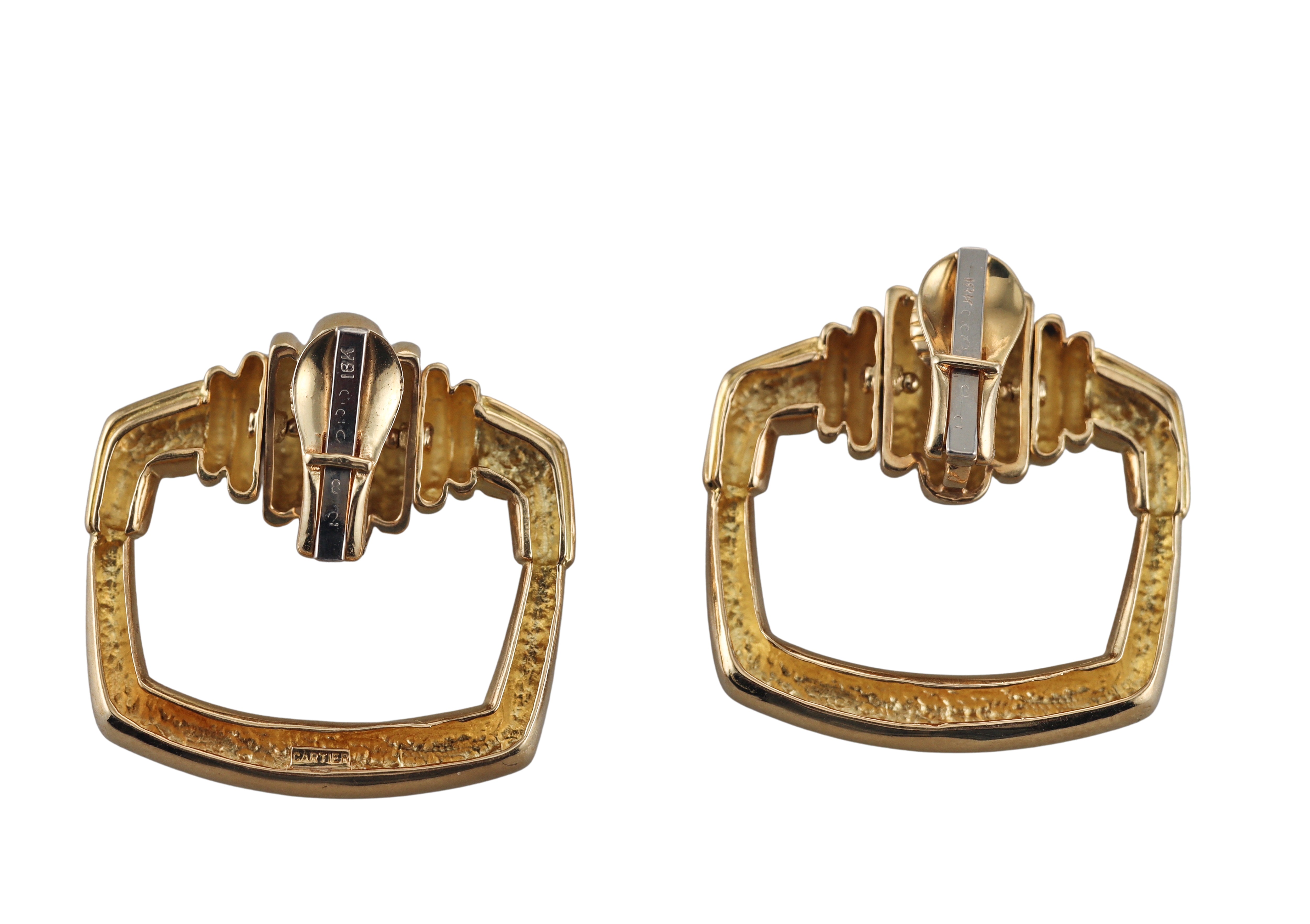 Cartier Aldo Cipullo 1970s Gold Doorknocker Earrings