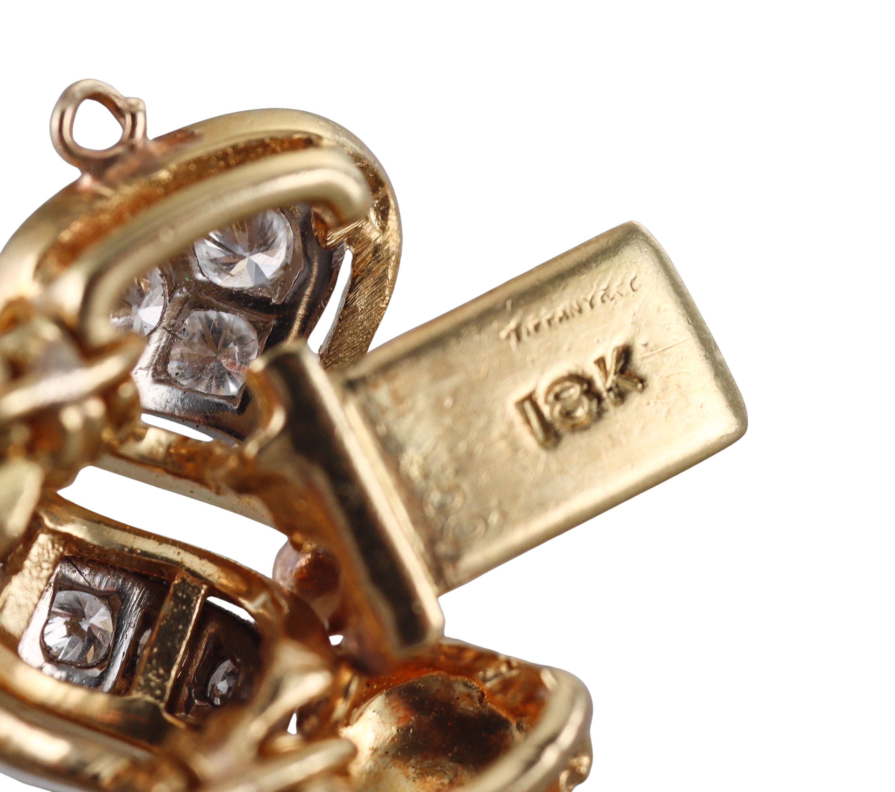 Tiffany & Co 1980s Diamond Gold Bracelet