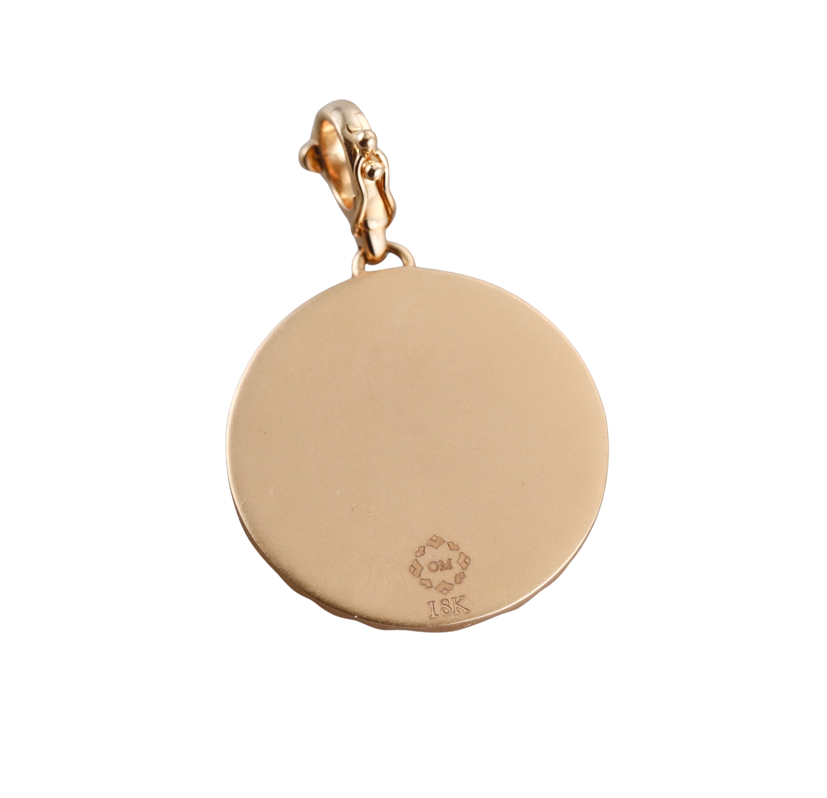Orly Marcel Gold Multi Color Sapphire Diamond Shine Pendant