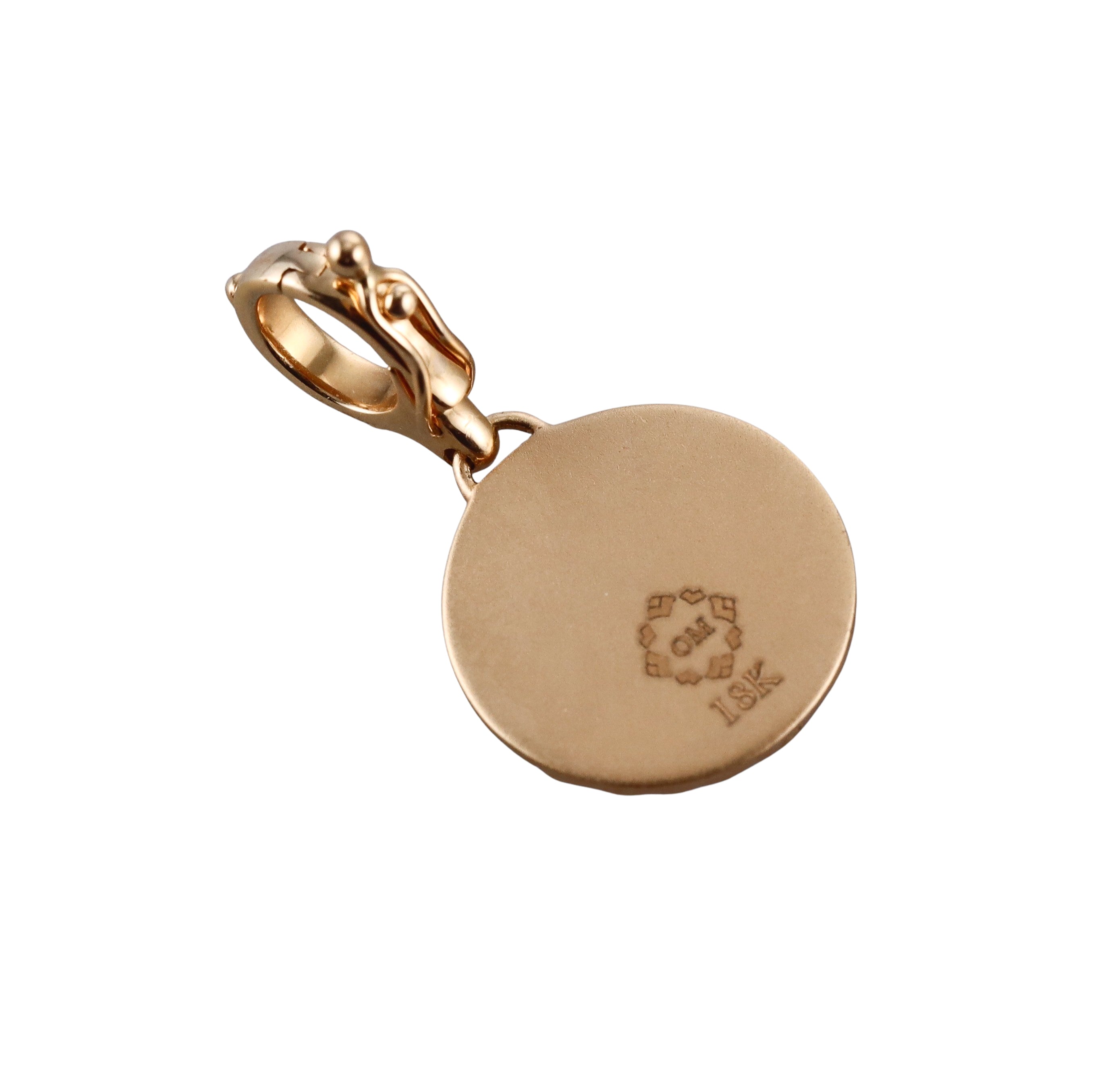 Orly Marcel Gold Multi Color Sapphire Diamond Small Shine Pendant