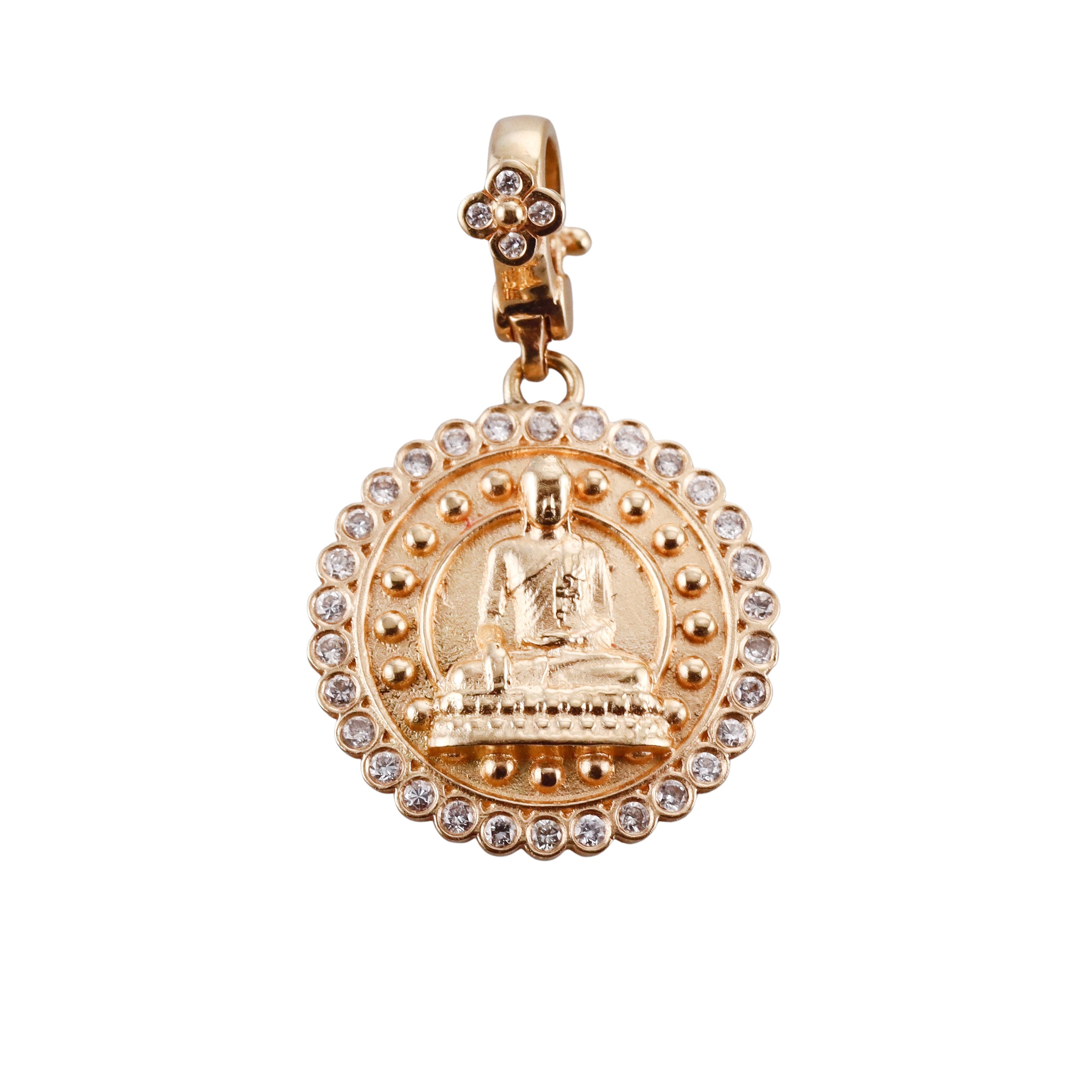 Orly Marcel Gold Diamond Buddha Pendant