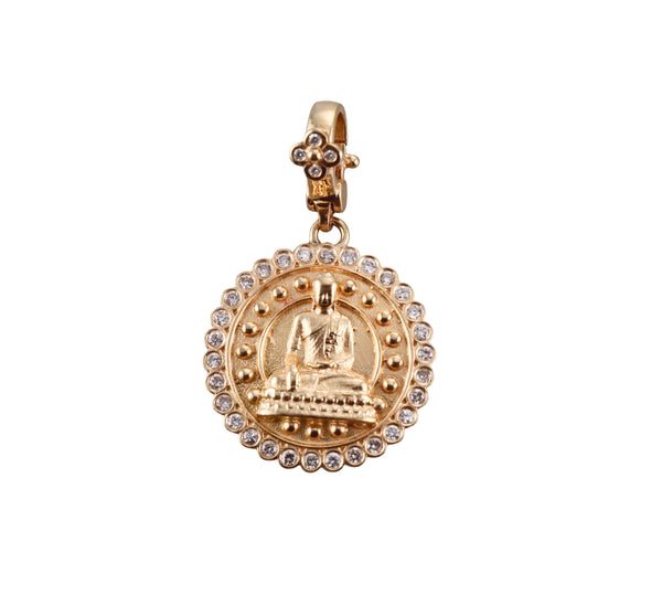 Orly Marcel Gold Diamond Buddha Pendant