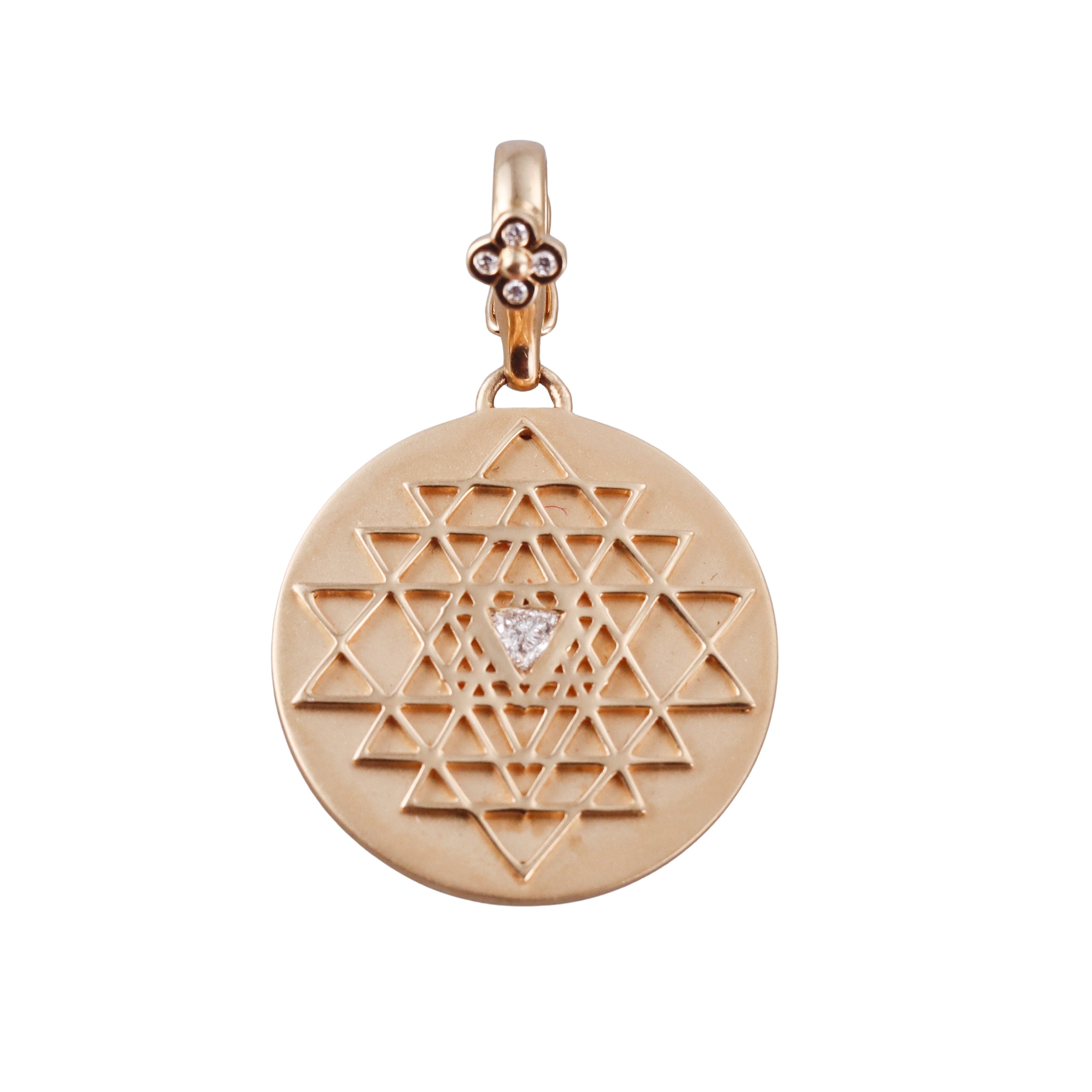 Orly Marcel Gold Diamond Sri Yantra Pendant