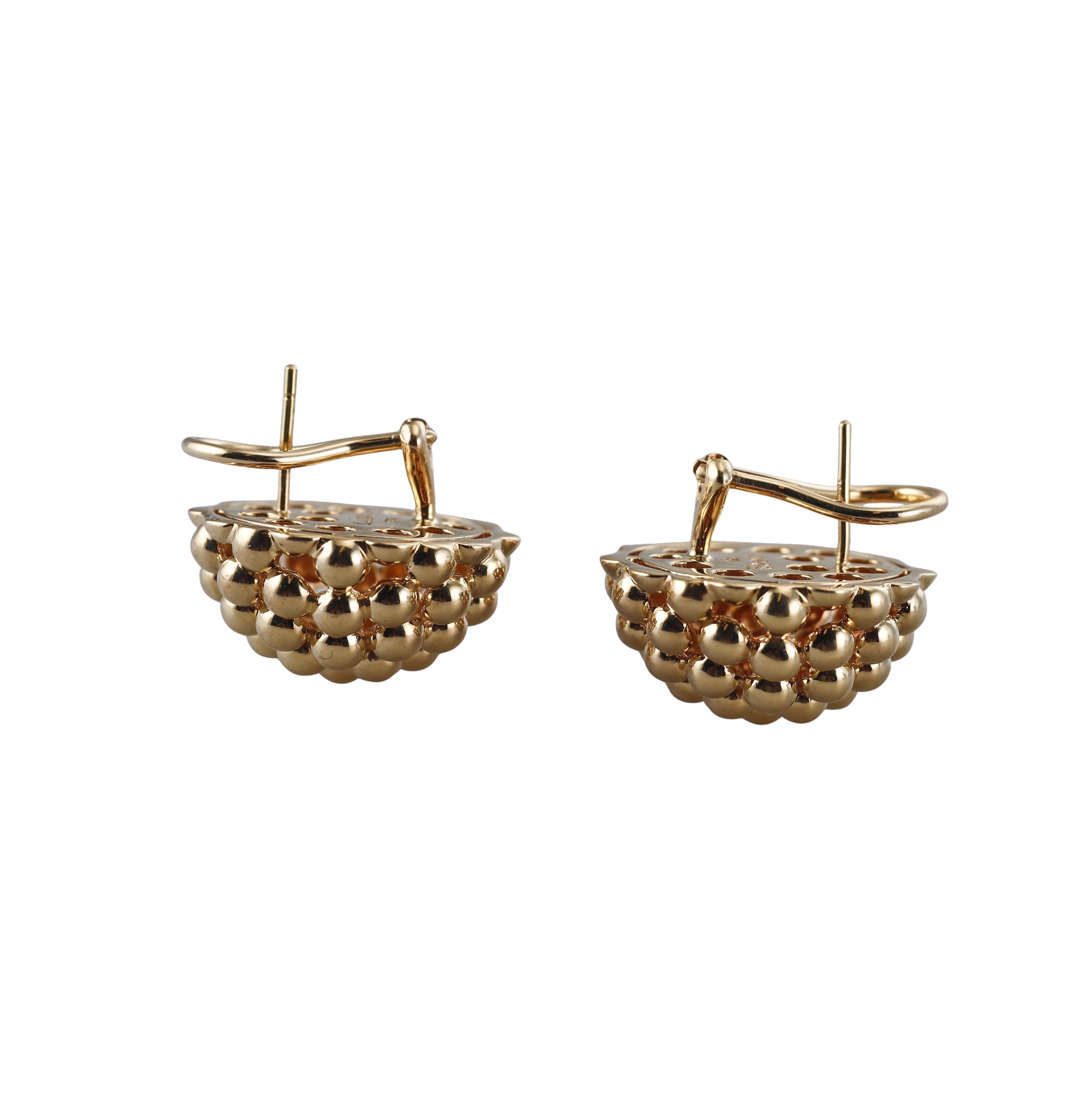Lagos Caviar Large Gold Beaded Earrings