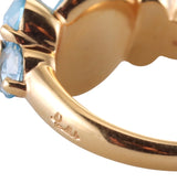 Pomellato Luna 18k Gold Blue Topaz Ring