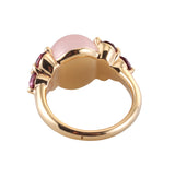 Pomellato Luna 18k Gold Rose Quartz Tourmaline Ring