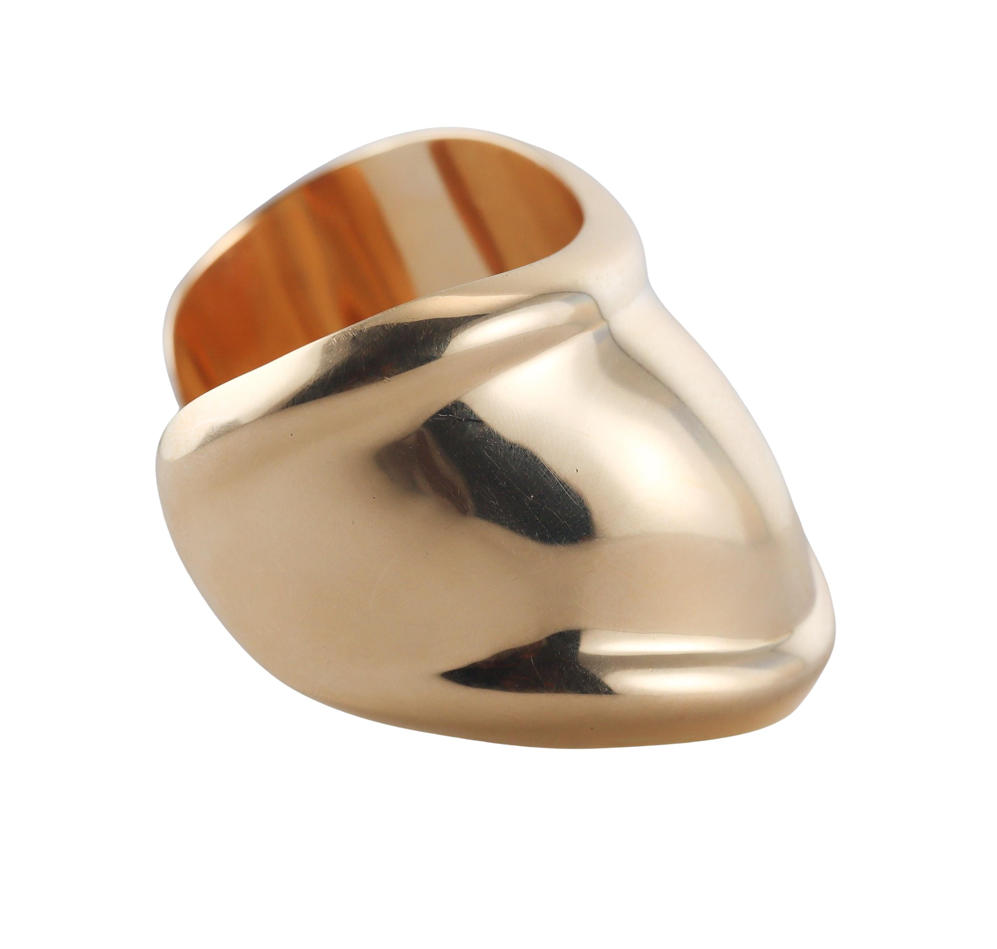 Tiffany & Co Elsa Peretti Gold Bone Cuff Bracelet