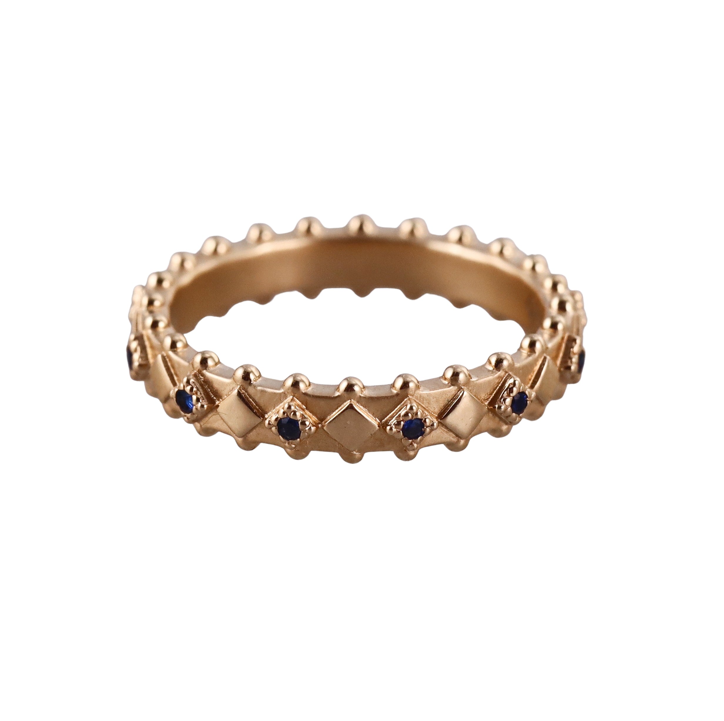 Orly Marcel Gold Sapphire Band Ring Set