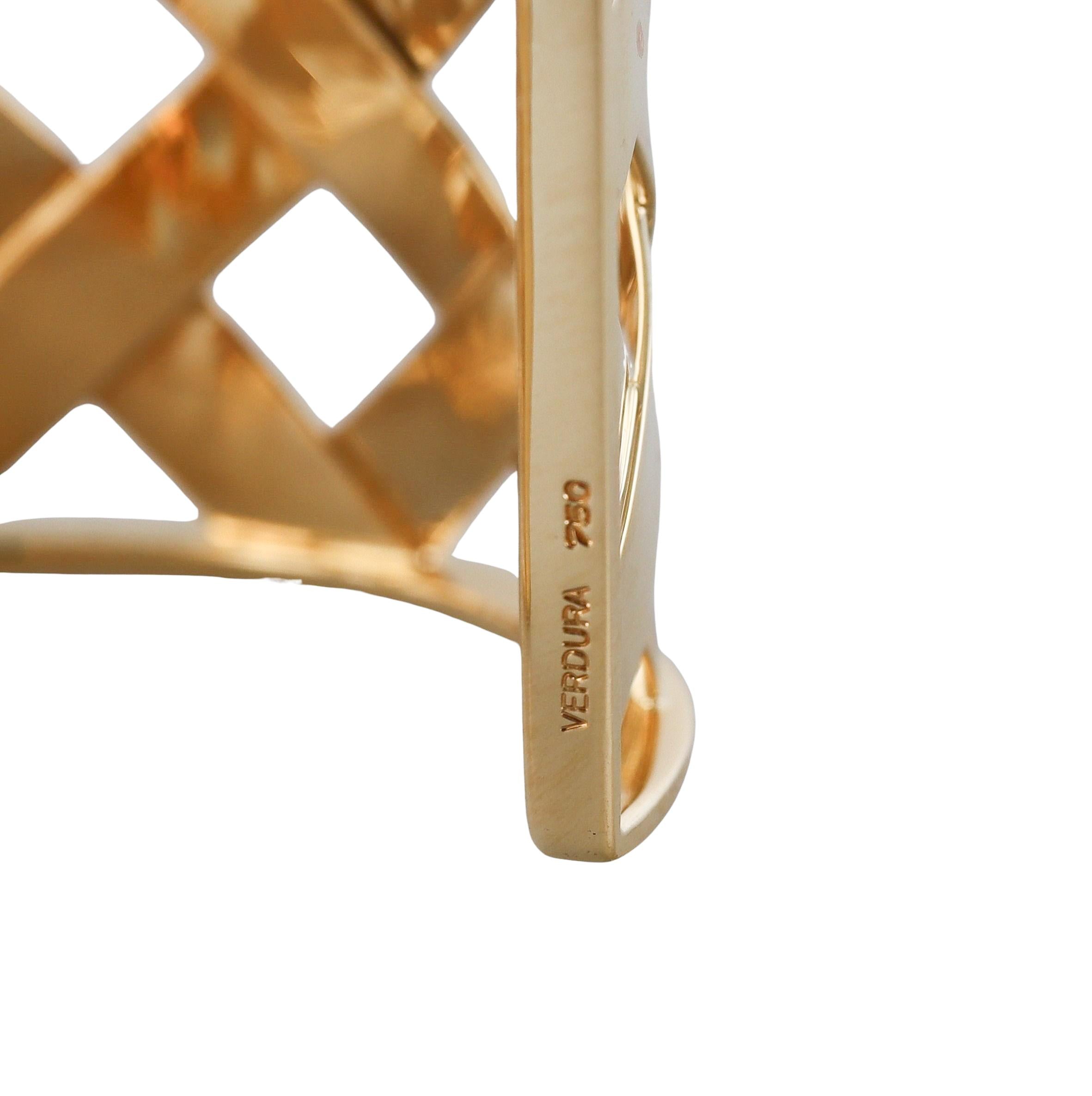 Verdura Criss Cross Gold Cuff Bracelet