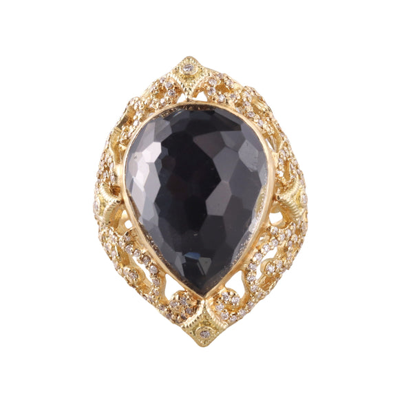 Armenta Sueno Gold Diamond Hematite Ring