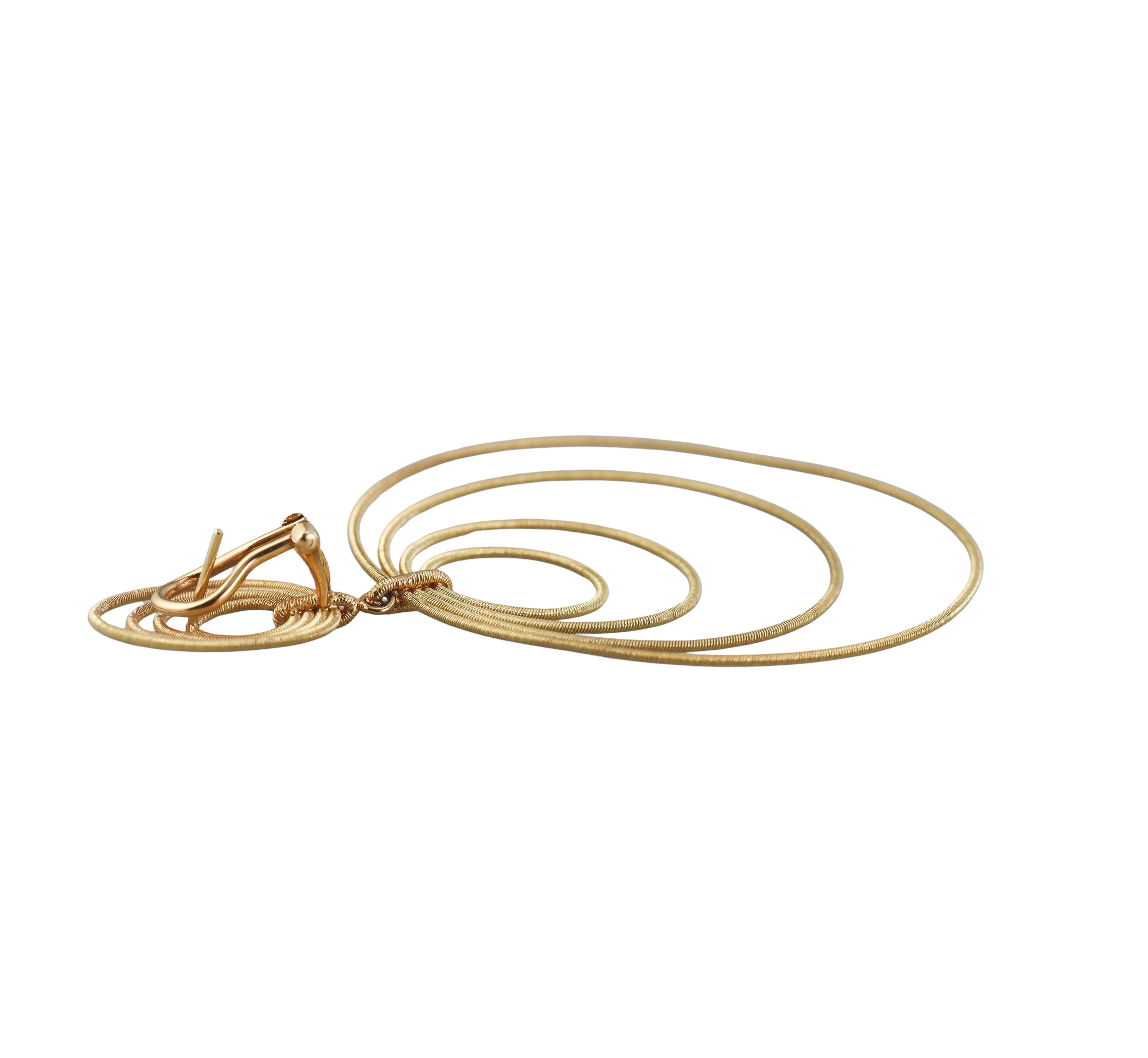 Buccellati Waikiki Gold Circle Drop Earrings
