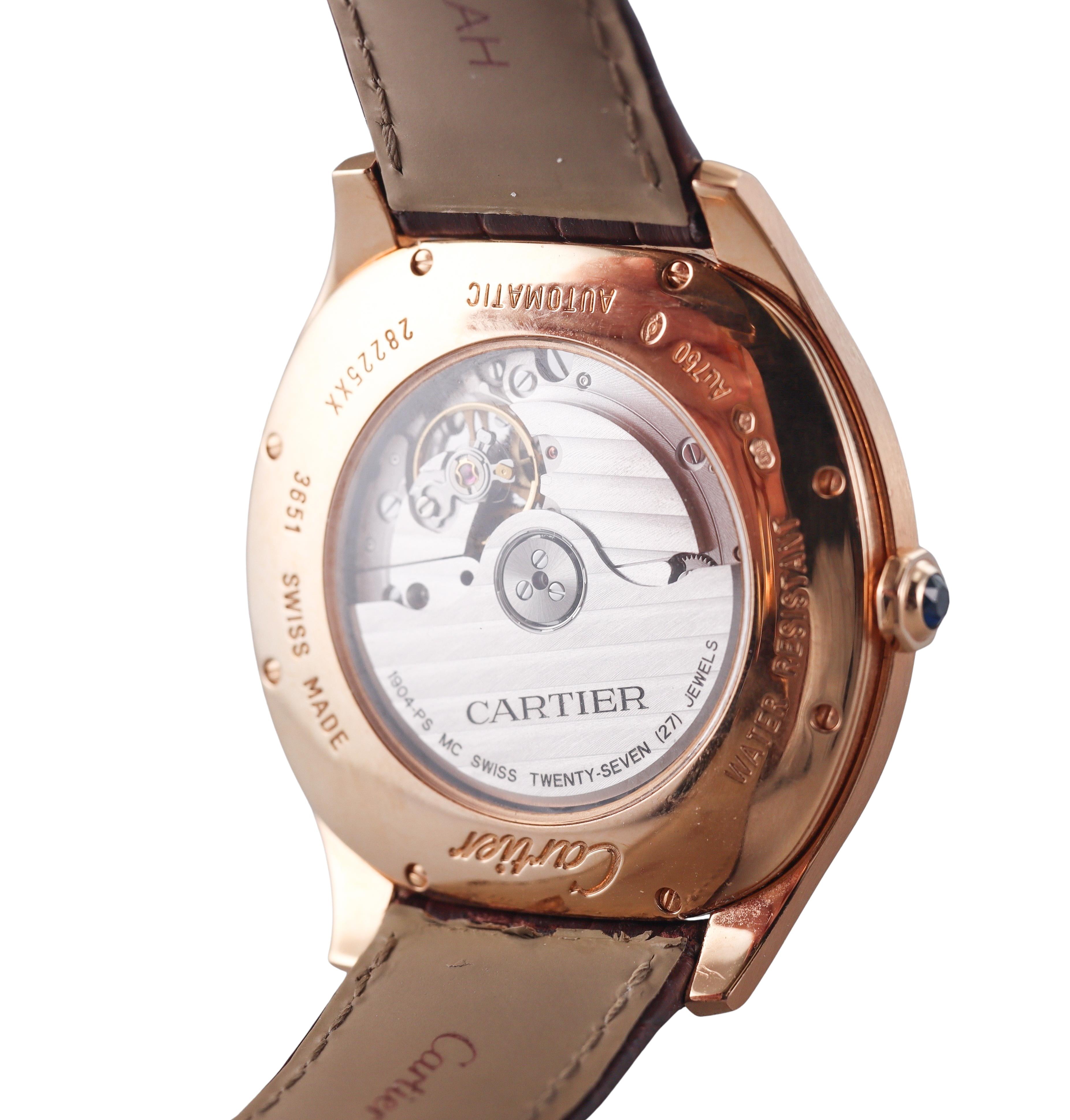 Cartier Drive De Cartier 18k Rose Gold Automatic Watch WGNM0003