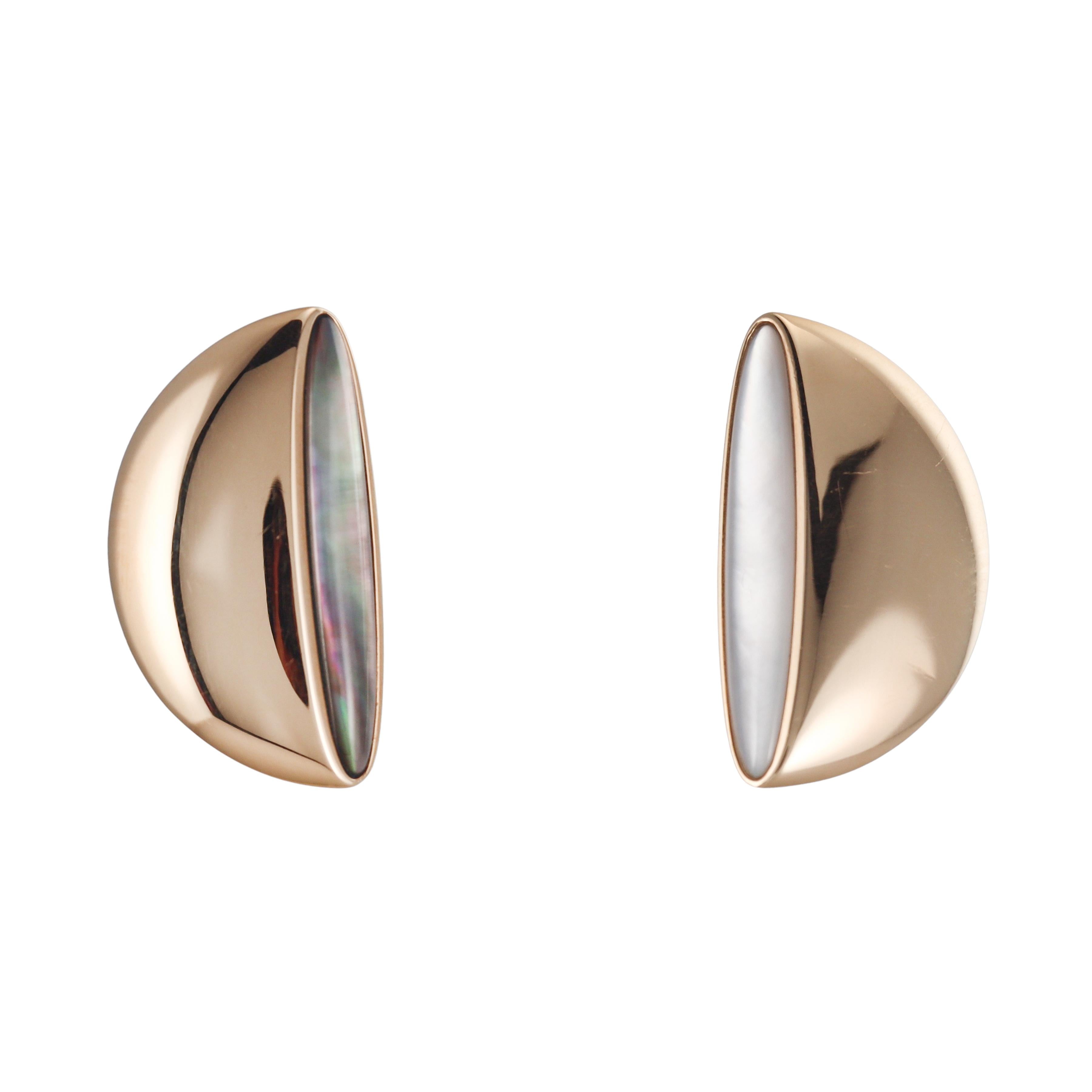 Italian Mother of Pearl Gold Earrings