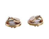 GemLok Diamond Abalone Gold Earrings