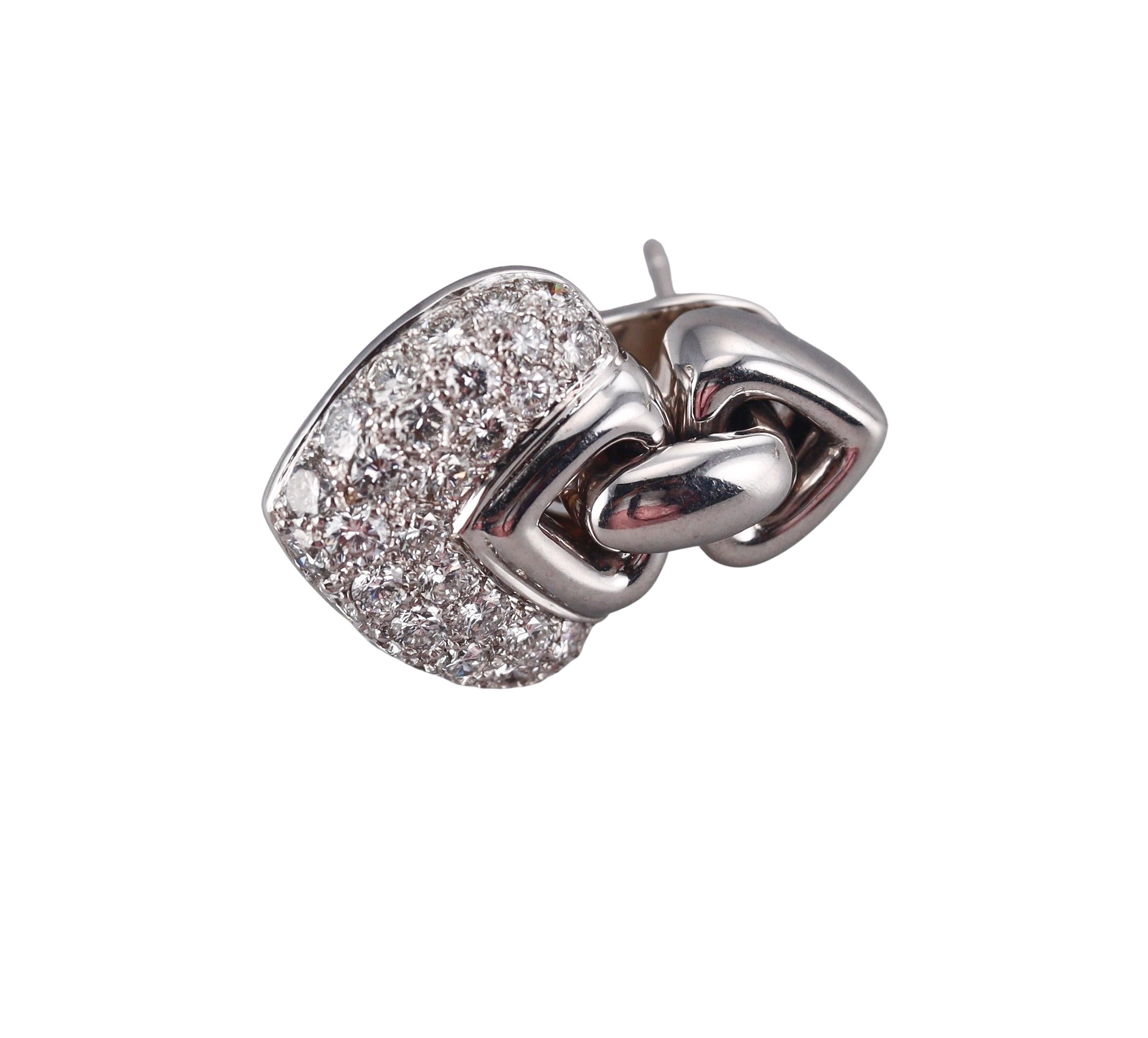 Bulgari Doppio Cuore Diamond Gold Earrings