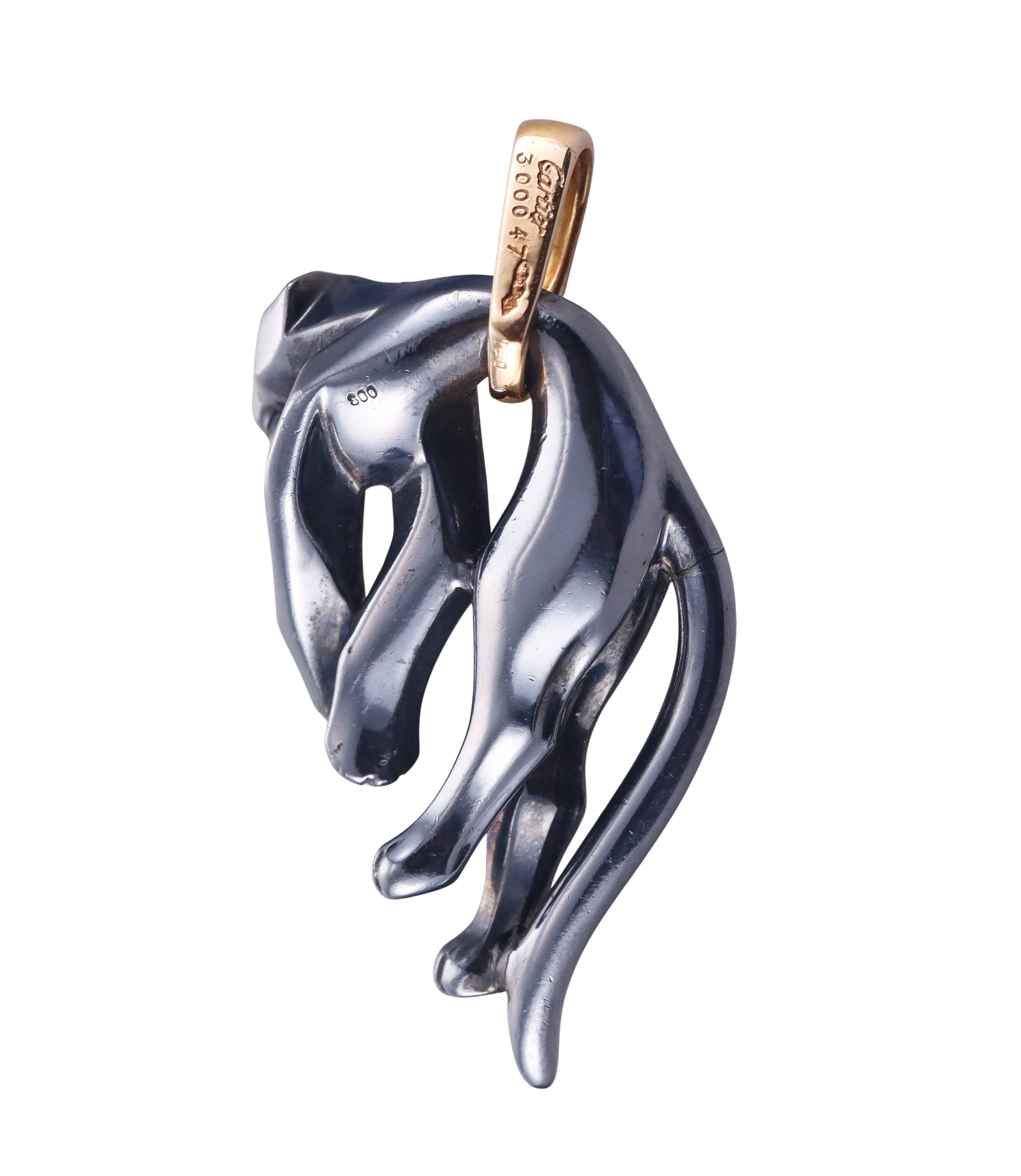Cartier Panthere Gold Silverium Pendant