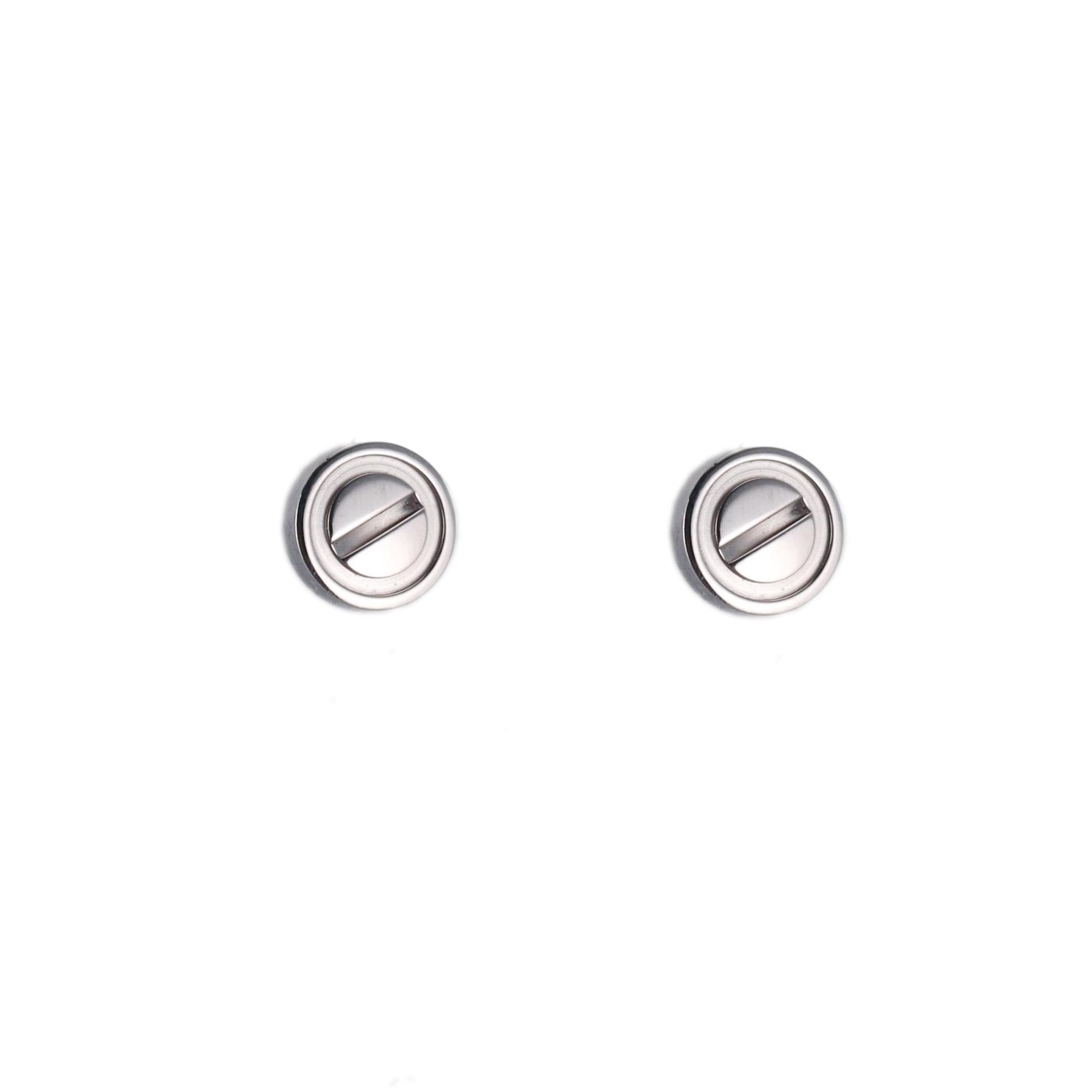 Cartier Love White Gold Stud Earrings