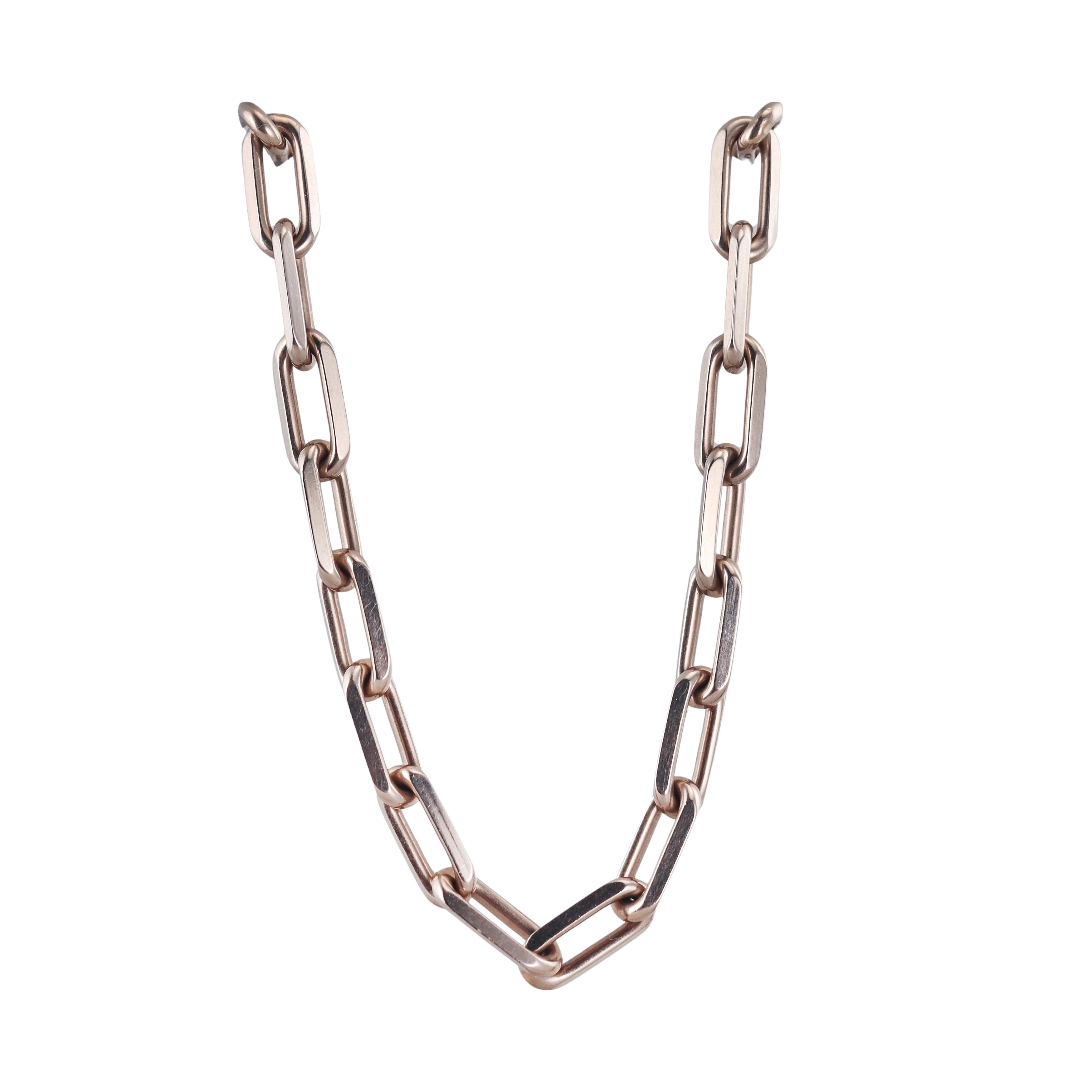 Santos de Cartier White Gold Large Link Chain Necklace