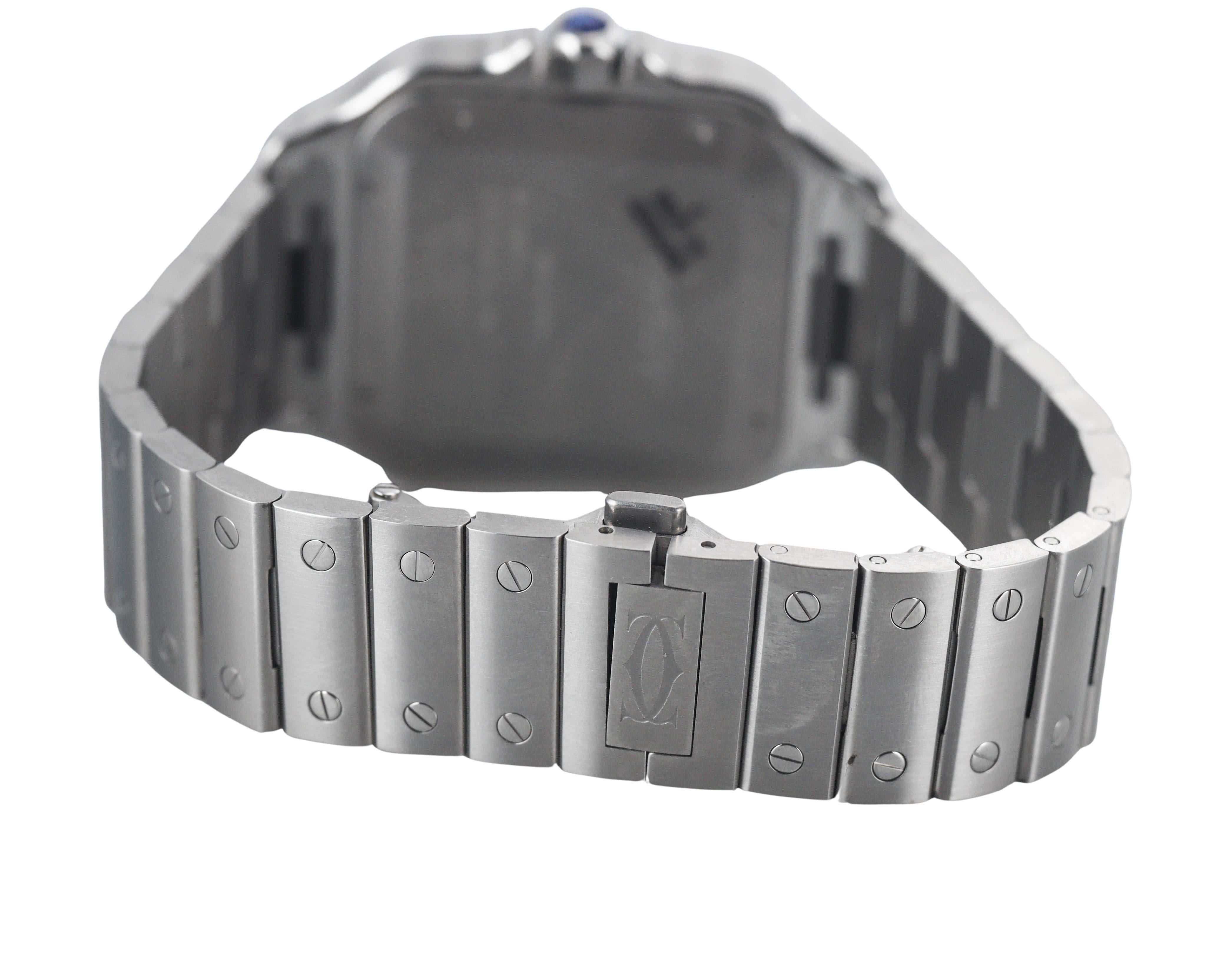 Santos de Cartier Stainless Steel Blue PVD Automatic Large Model Watch WSSA0048