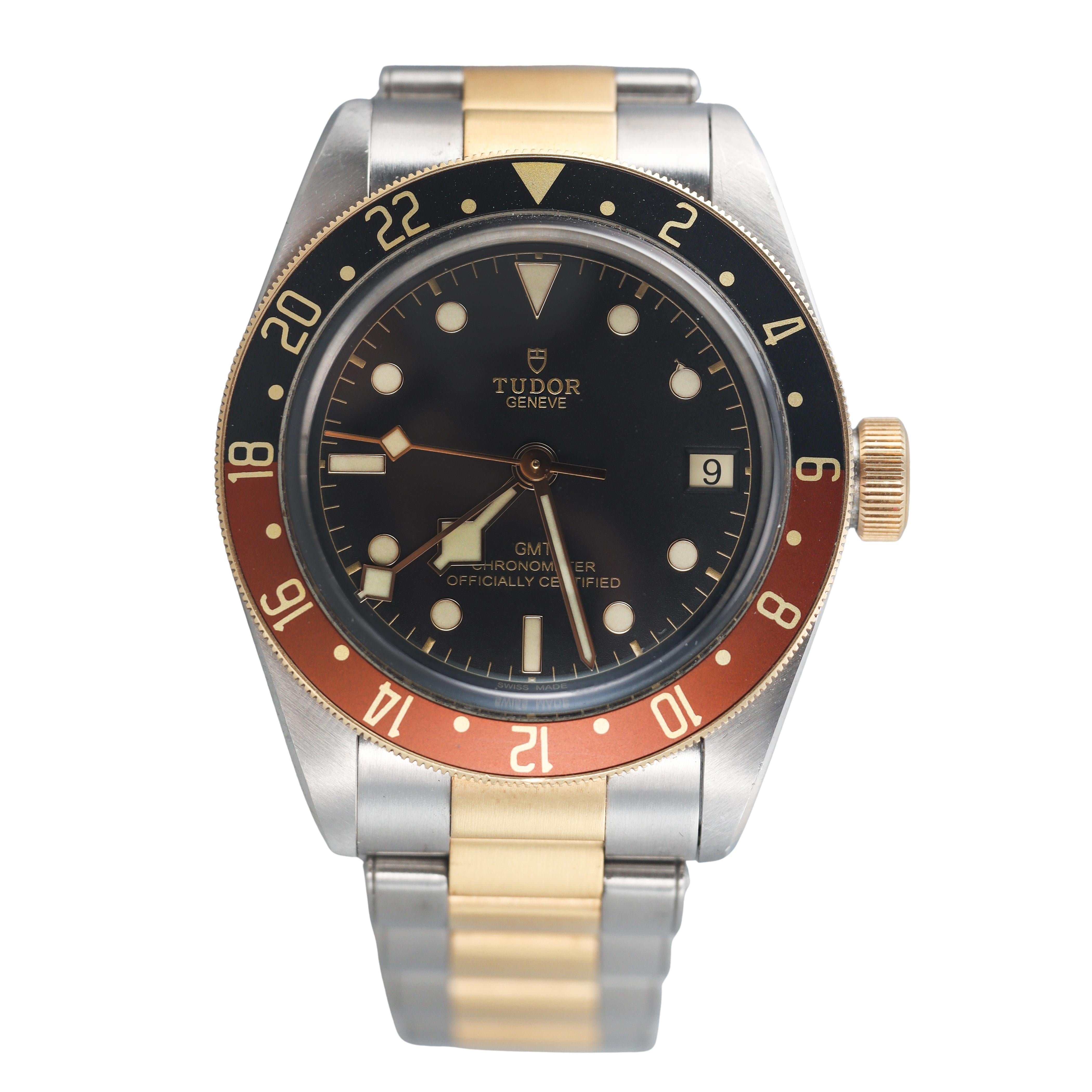 Tudor Black Bay GMT S&G Two Tone Automatic Watch 79833MN