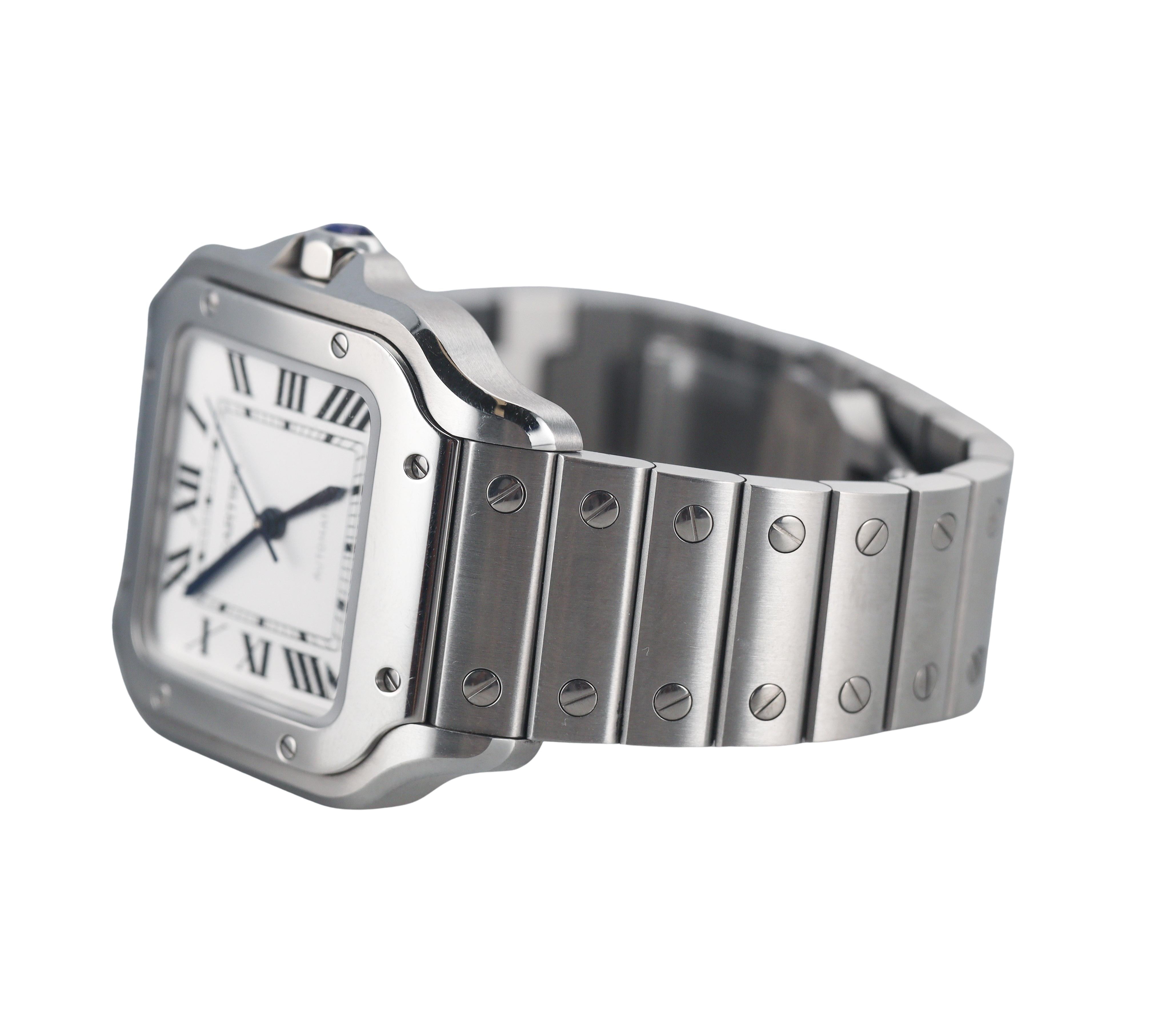 Santos de Cartier Stainless Steel Automatic Medium Model Watch WSSA0029