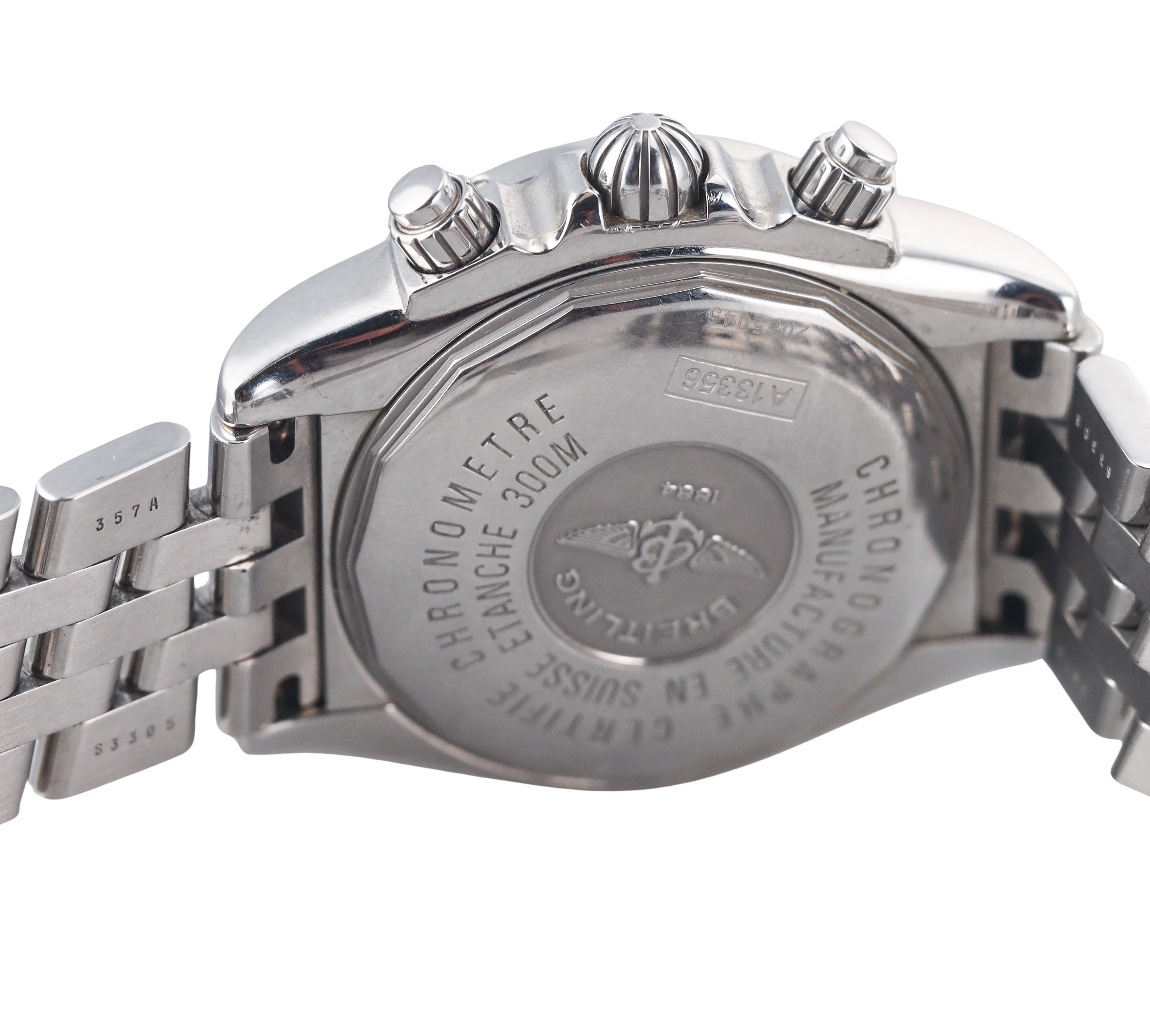 Breitling Chronomat Steel Automatic White Dial Watch A13356
