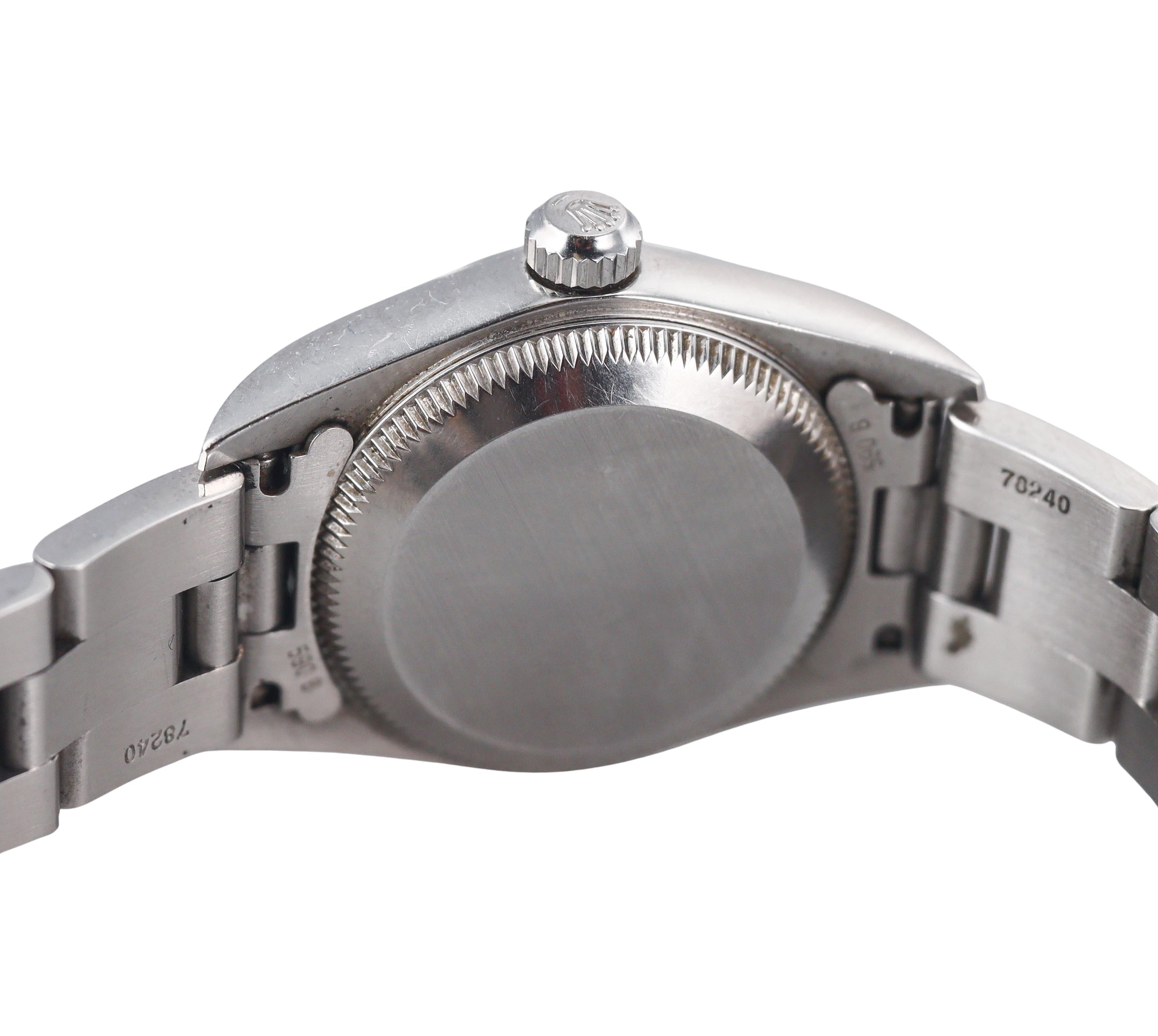 Rolex Oyster Perpetual Stainless Steel Ladies 24mm Watch 76080