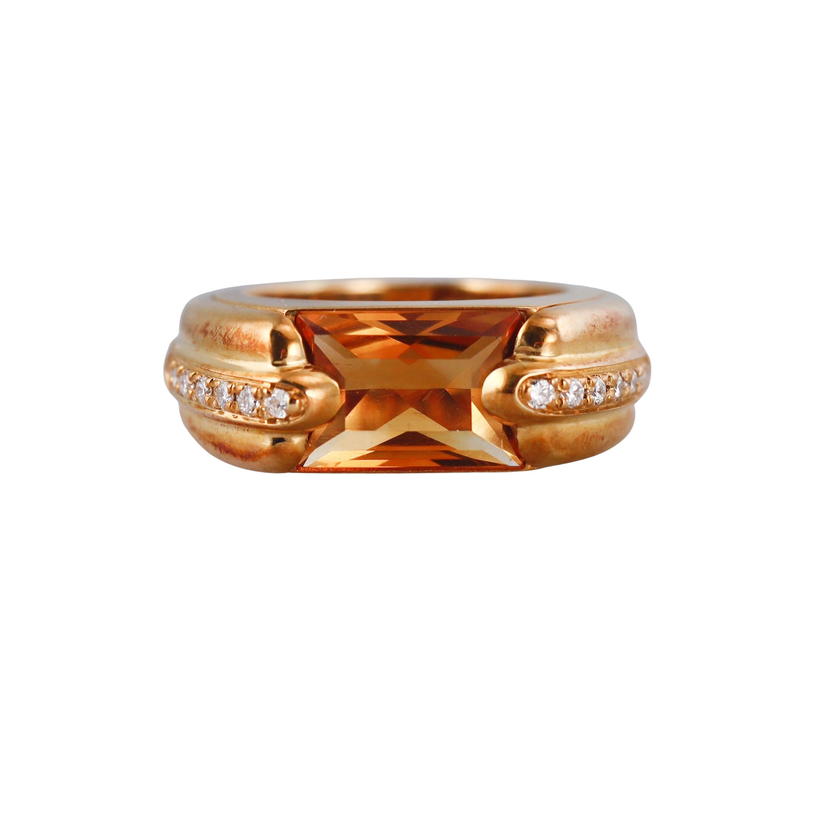 Audemars Piguet Promesse Diamond Citrine Gold Ring