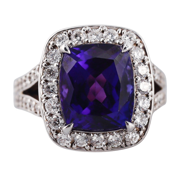 7.99ct Tanzanite Diamond Gold Ring