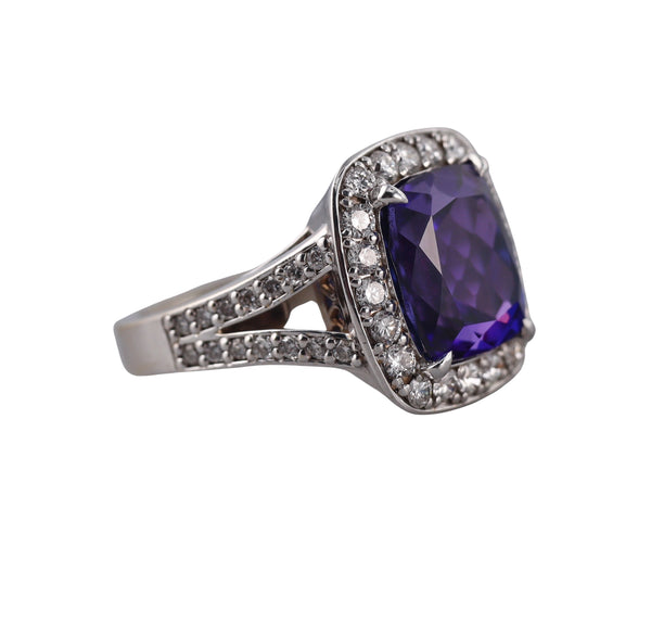 7.99ct Tanzanite Diamond Gold Ring