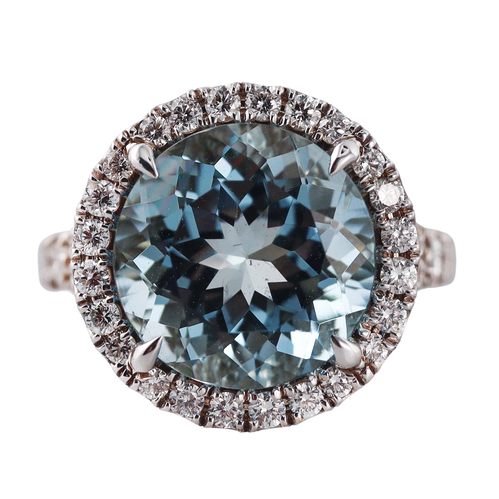 5.77ct Aquamarine Diamond Gold Ring
