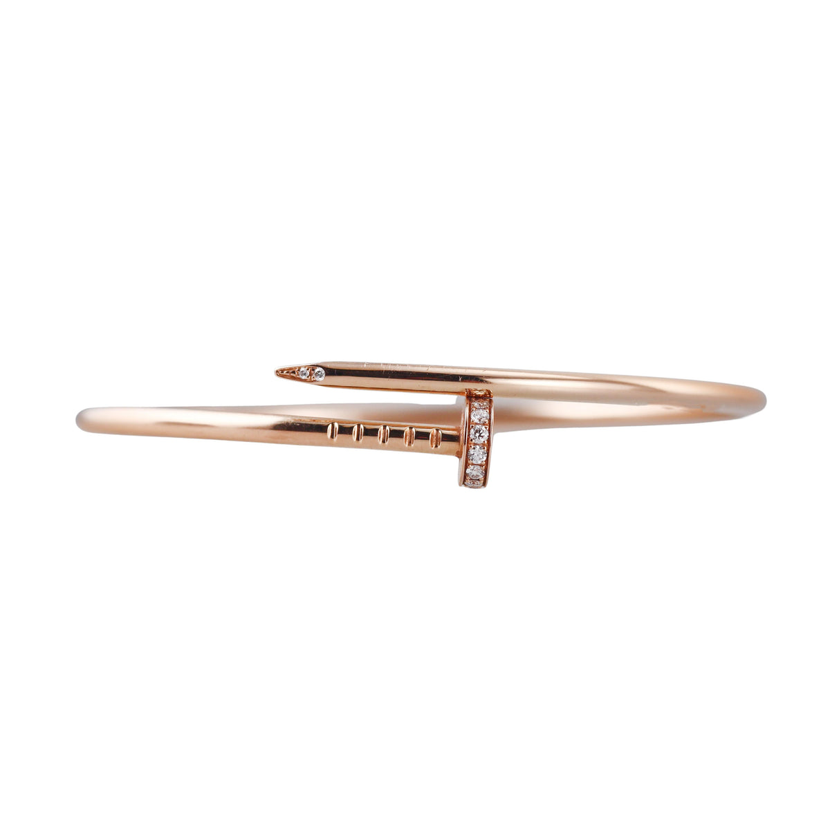 Cartier Juste Un Clou Diamond Rose Gold Bracelet Small Model Size 16